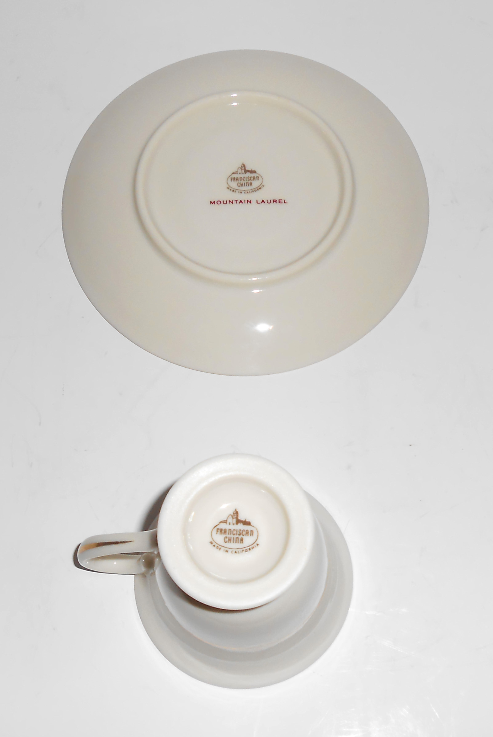 Franciscan Pottery China Mountain Laurel Demi Cup/Sau