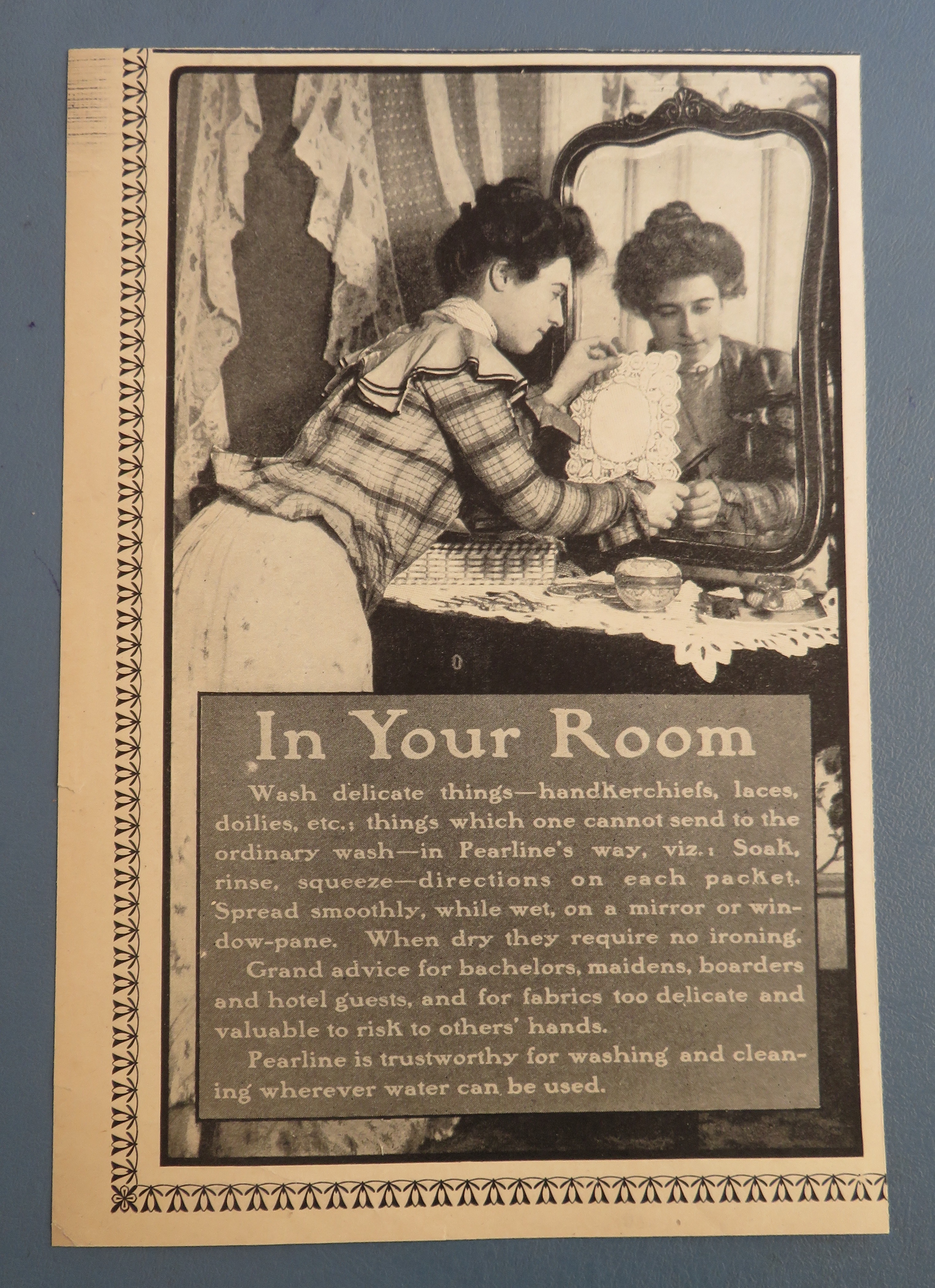 1901 Pearline Soap with Woman & Handkerchief