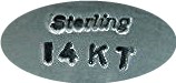 14K Gold Sterling Silver Cuff Mark Matte Apache