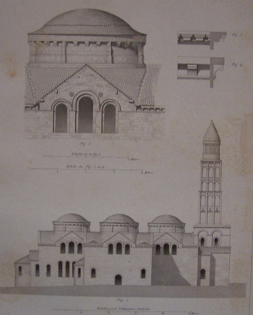 Eglise De St. Front A Perigueux  (1852 Lithograph)