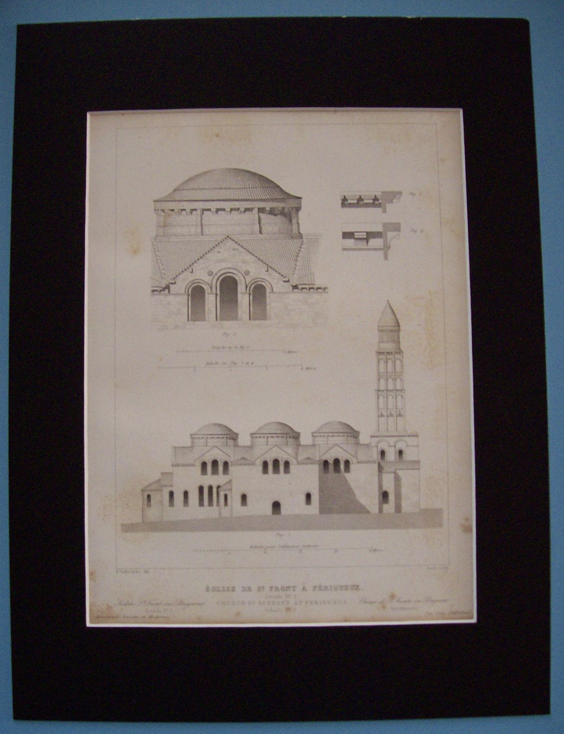 Eglise De St. Front A Perigueux  (1852 Lithograph)
