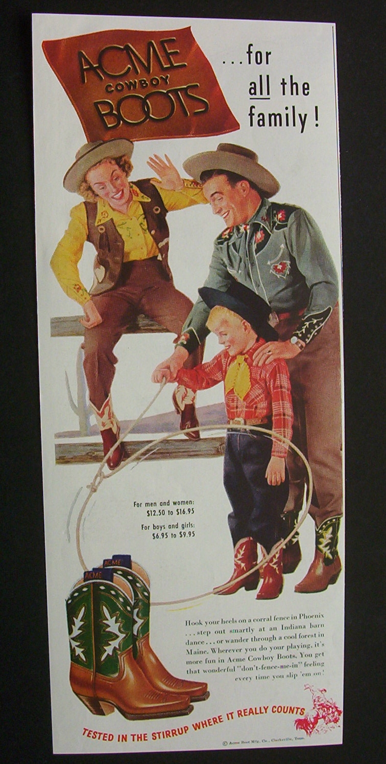 1948  Acme  Cowboy  Boots
