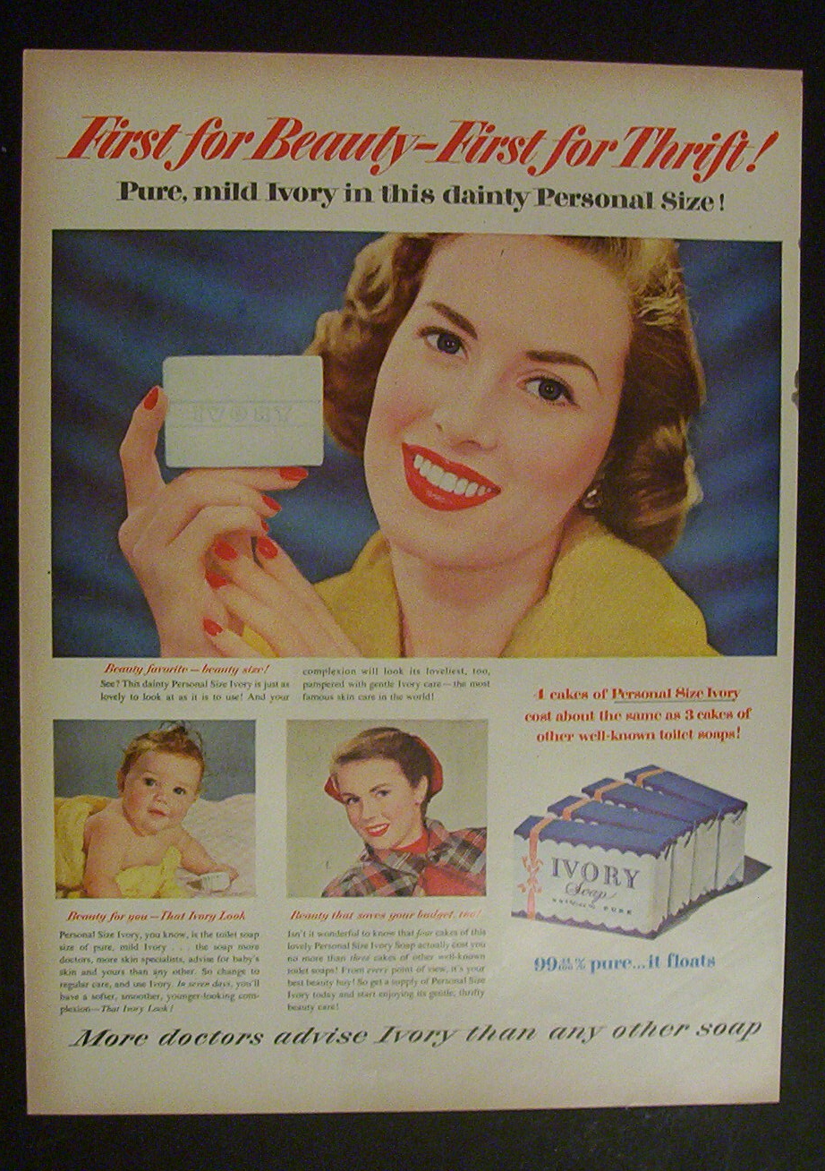 1951 Ivory Soap with 3 Different People
