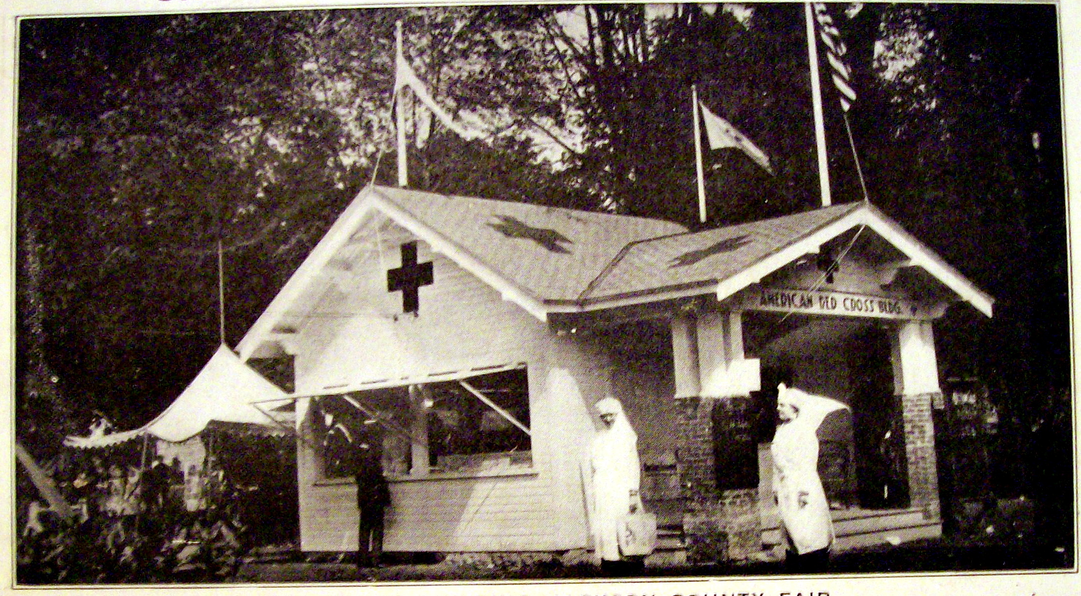 Red Cross Building, Jackson County Fair Postcard