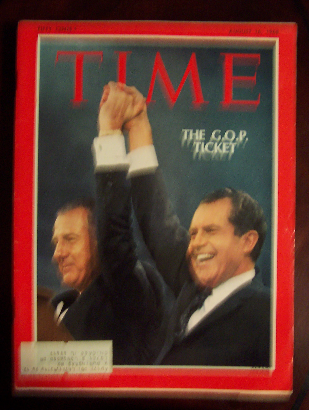 Time Magazine - August 16, 1968 - The G.O.P. Ticket