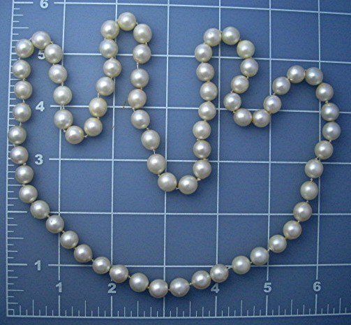 Pearl Necklace Genuine 9mm Pearls 28 Inches