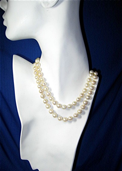 Pearl Necklace Genuine 9mm Pearls 28 Inches