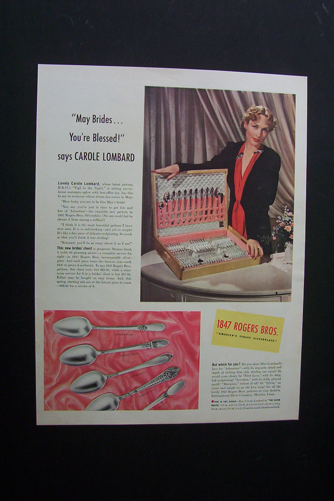 1940 Dual Ad: 1847 Rogers Bros. & Whitman's Sampler