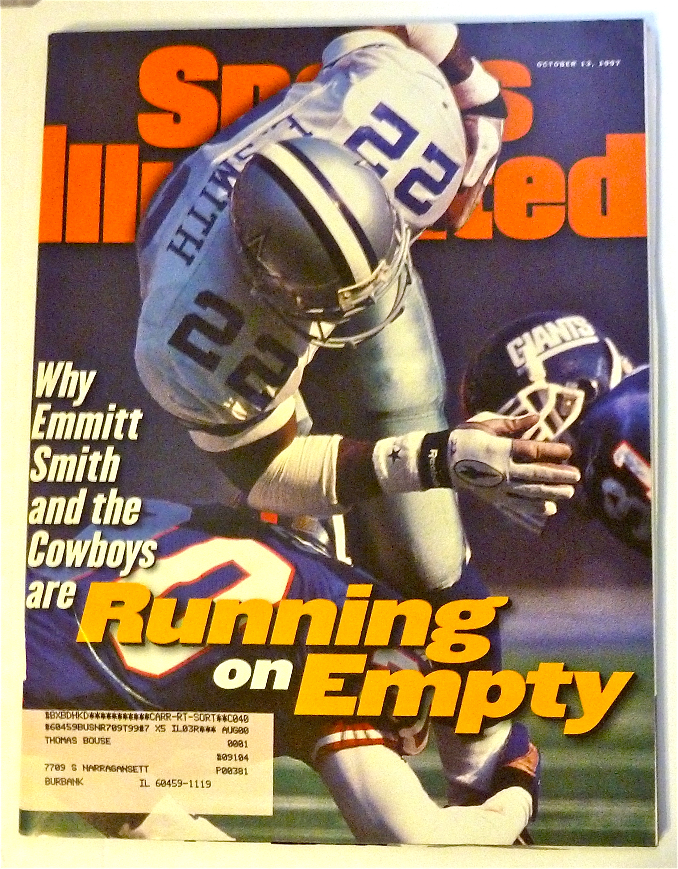 Sports Illustrated Magazine-Oct 13, 1997-Emmitt Smith