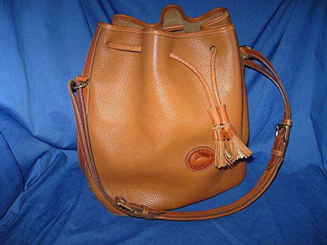 Dooney & Bourke  Leather Bucket Drawstring Bag