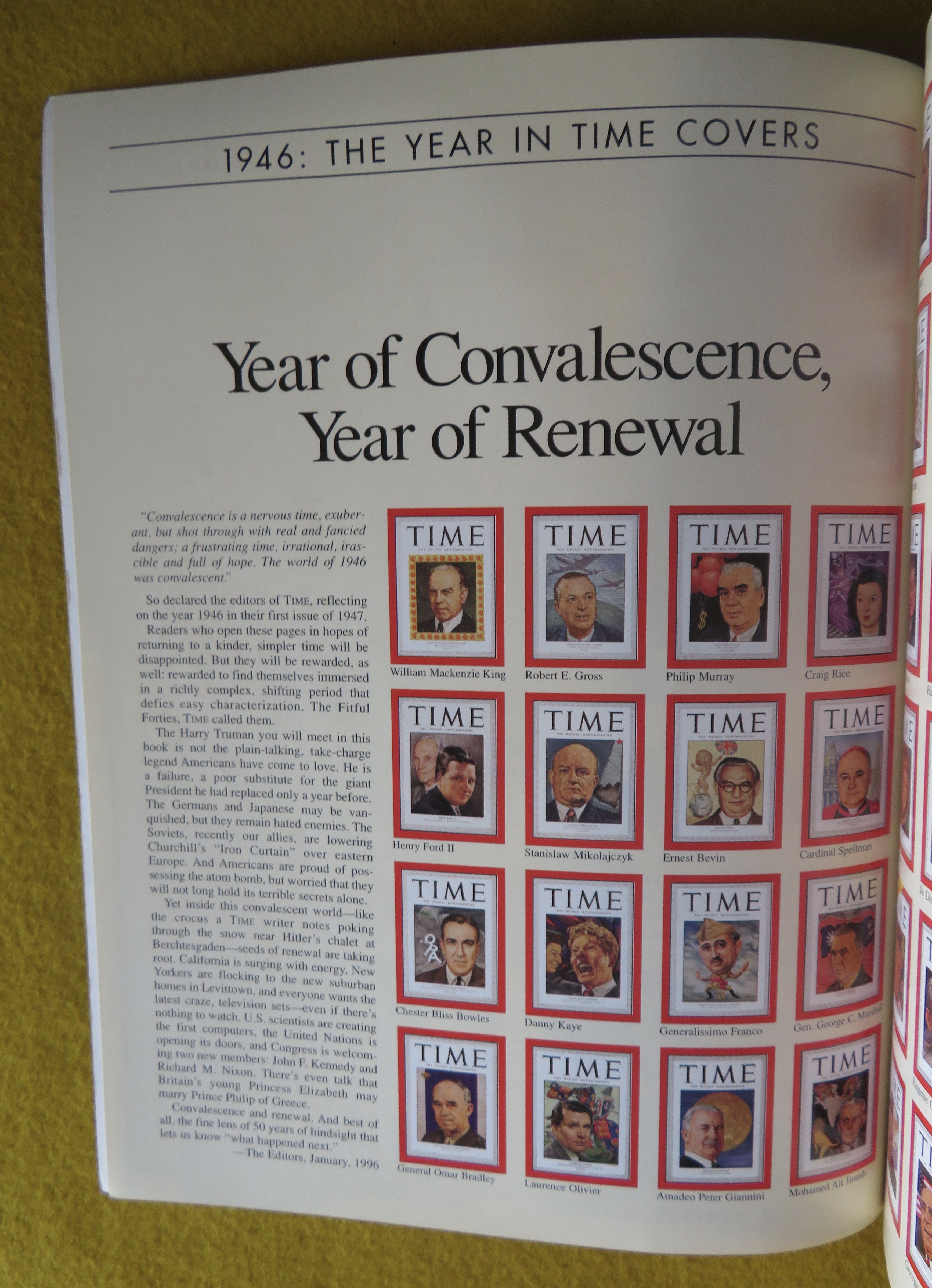 Time Magazine 1996 1946 The Year In Review