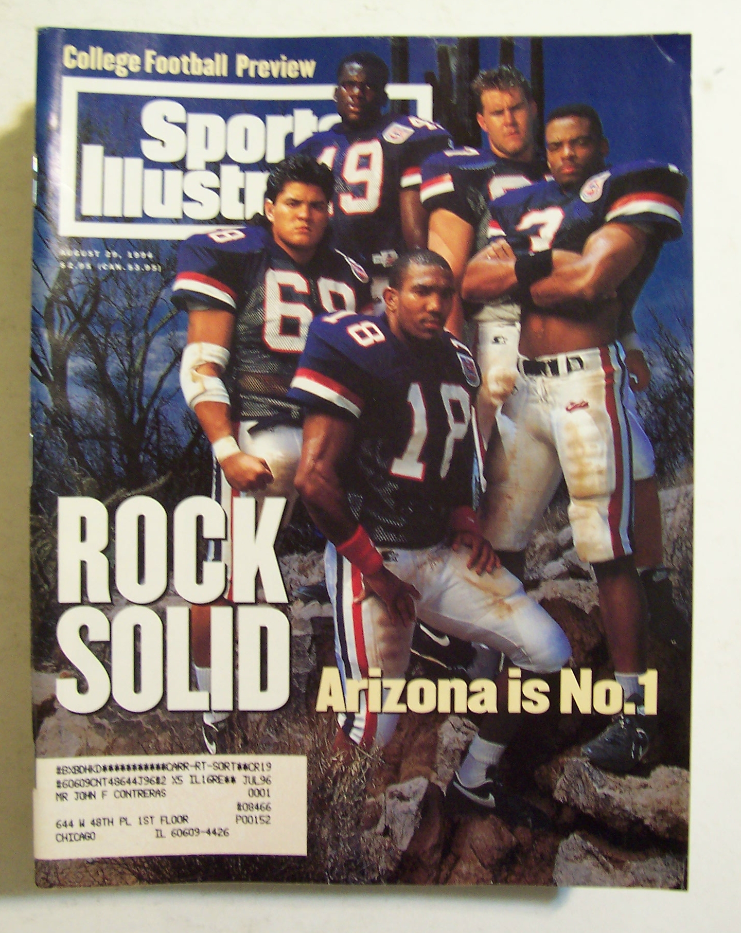 Sports Illustrated Magazine - August 29, 1994 - Arizona
