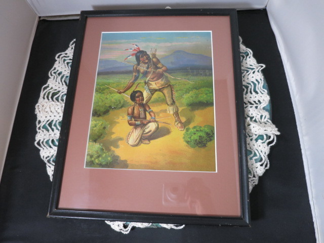 Vintage Indian Print from Indian Box 1914 noted on back