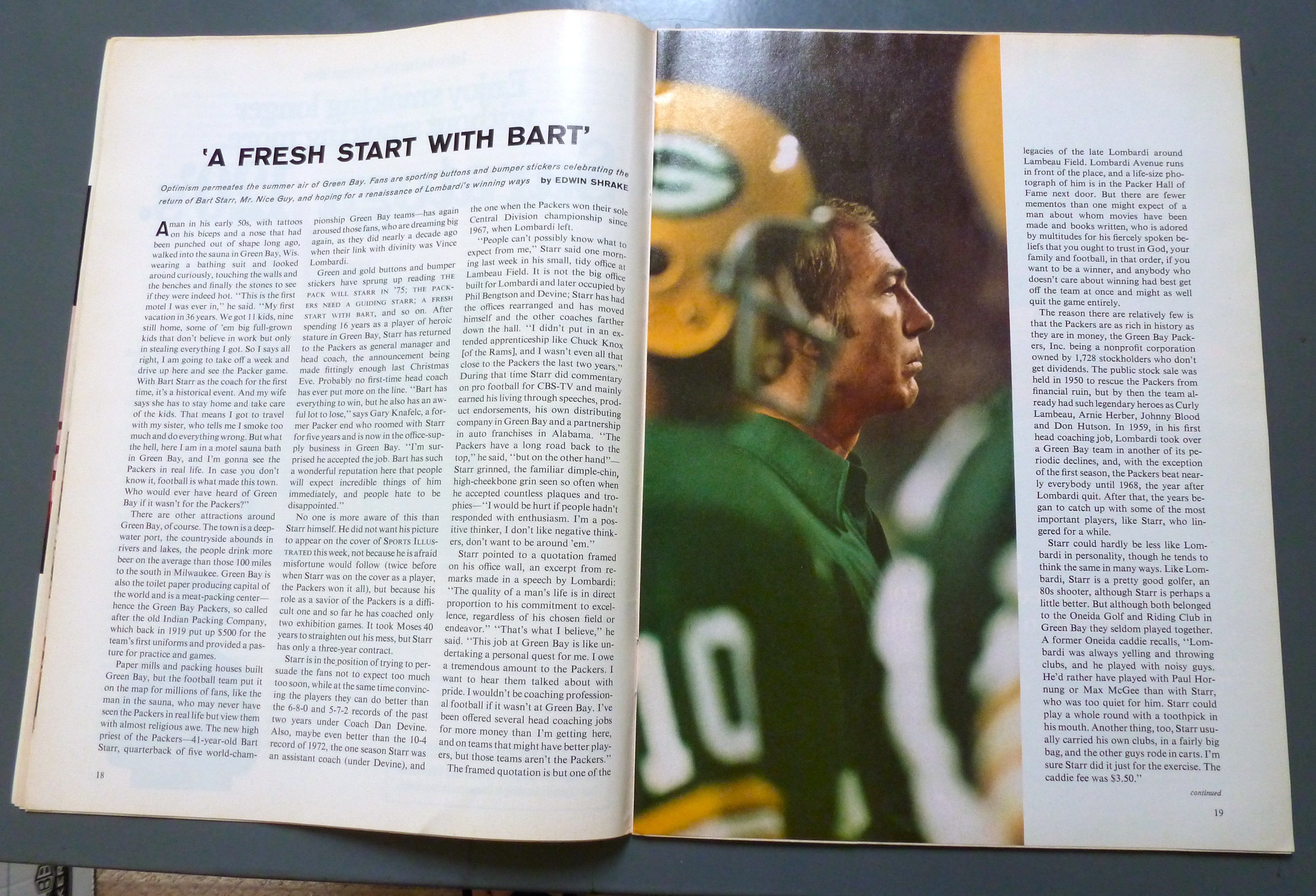 Sports Illustrated Magazine-August 25, 1975-Bart Starr