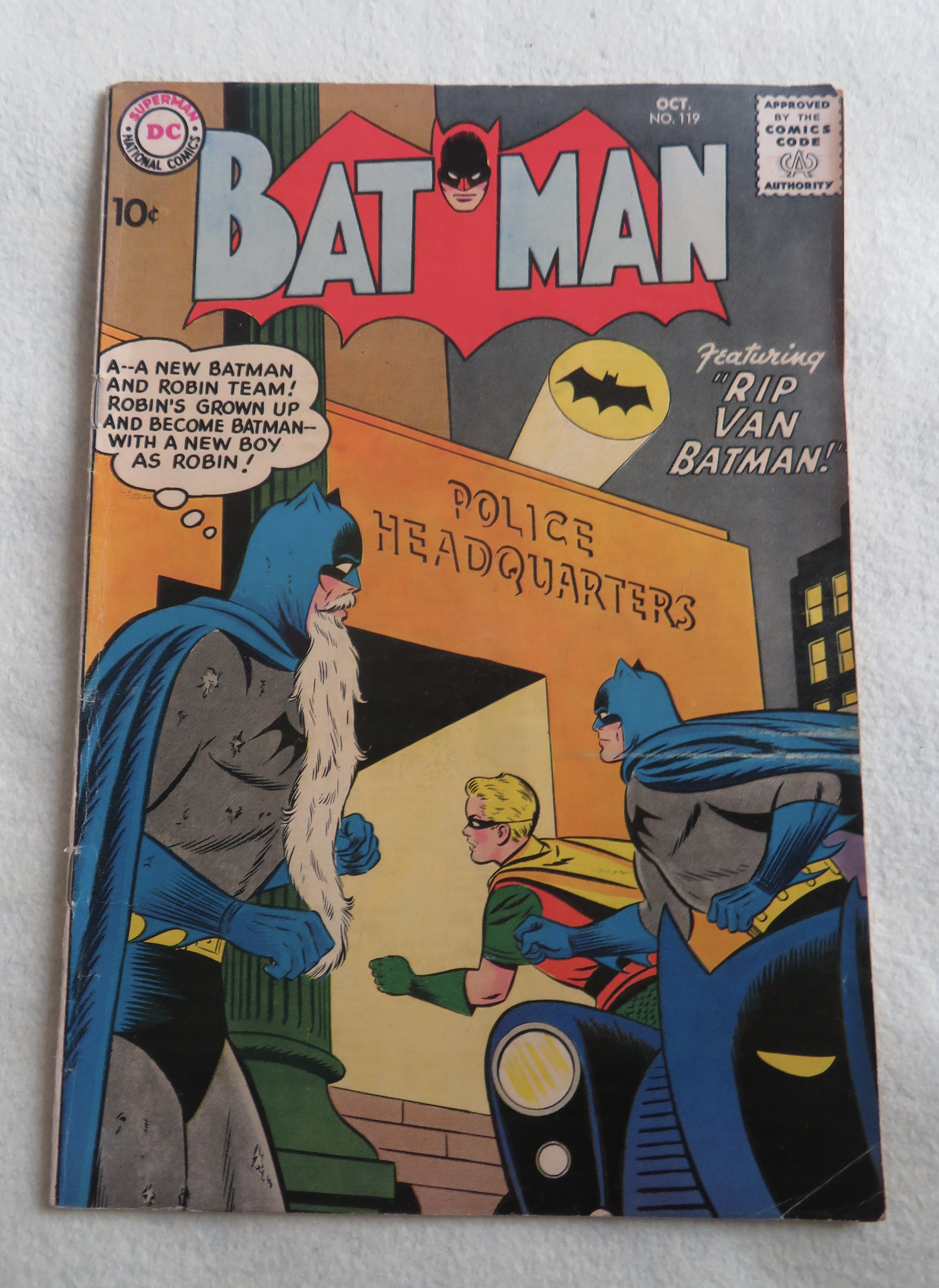Batman Comic October 1958 Rip Van Batman