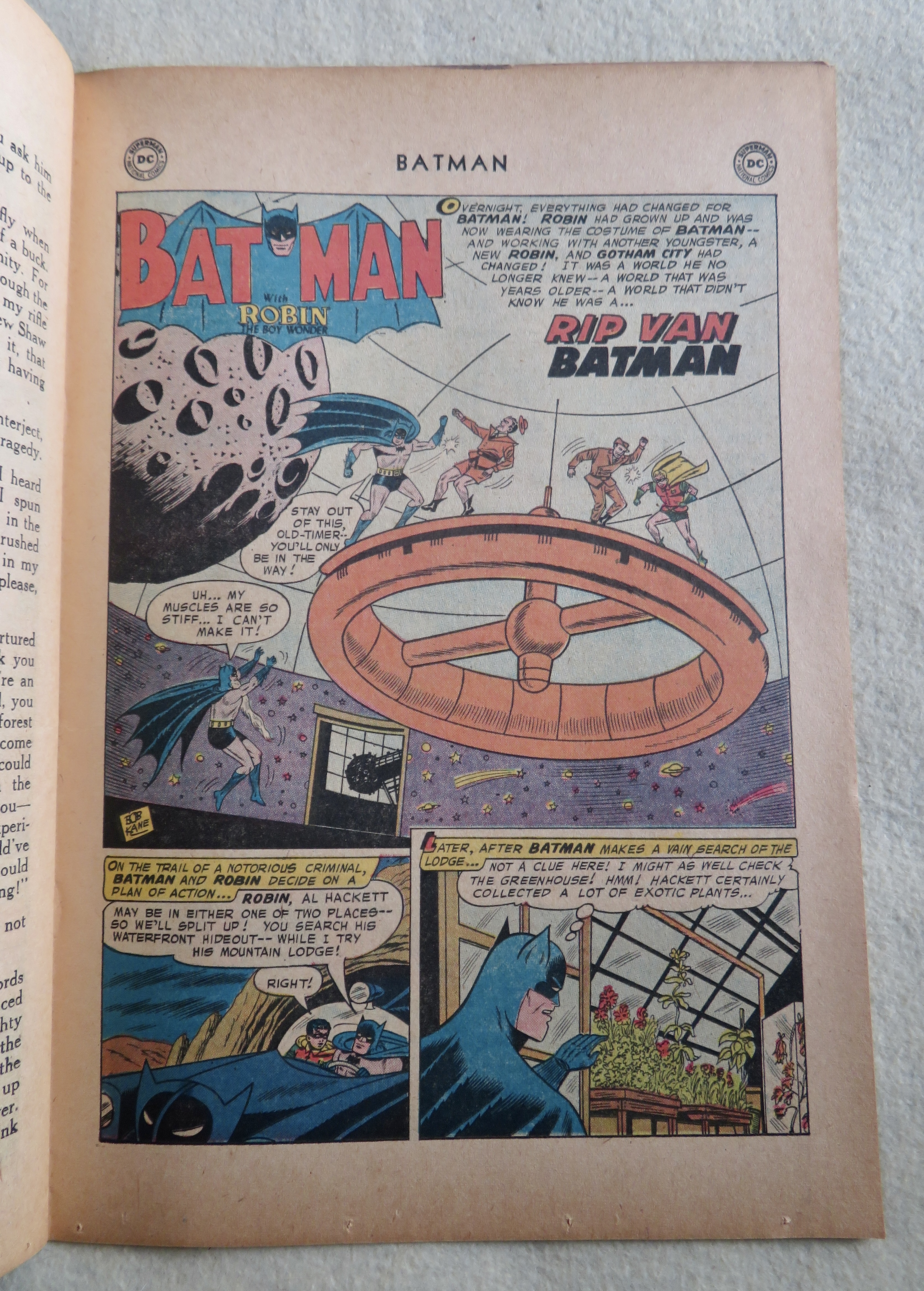 Batman Comic October 1958 Rip Van Batman