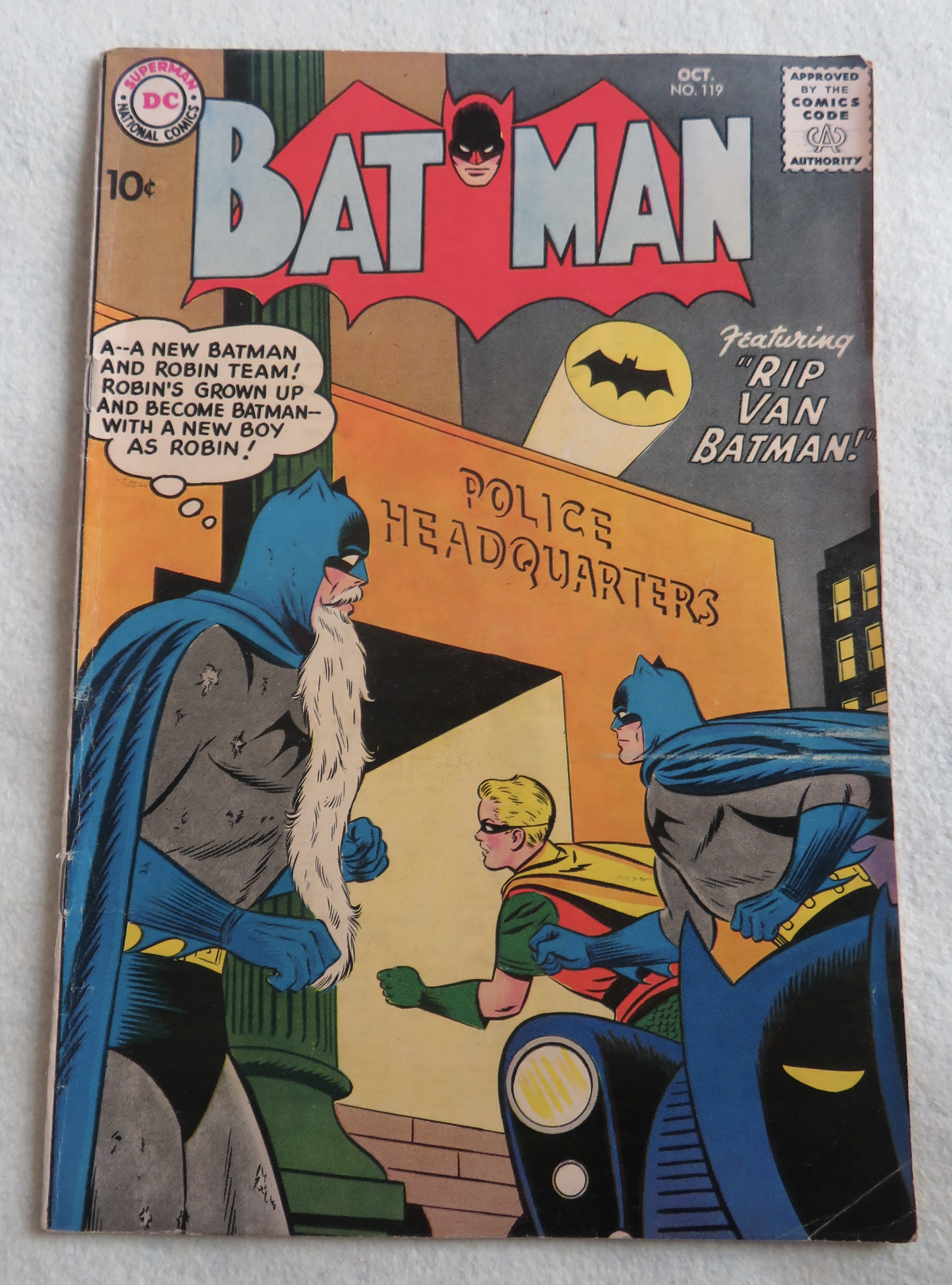 Batman Comic October 1958 Rip Van Batman