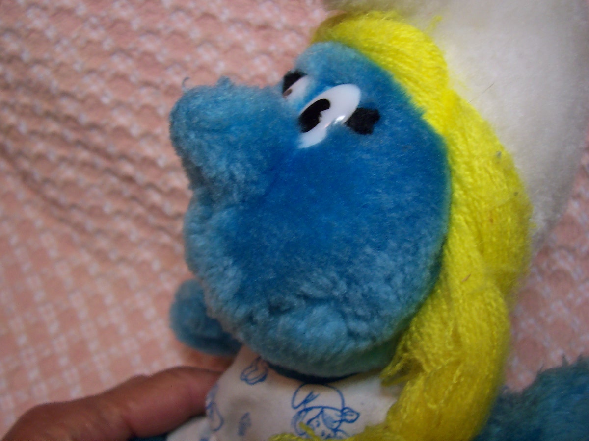 Smurfette Smurf Stuffed 8 inch 1981