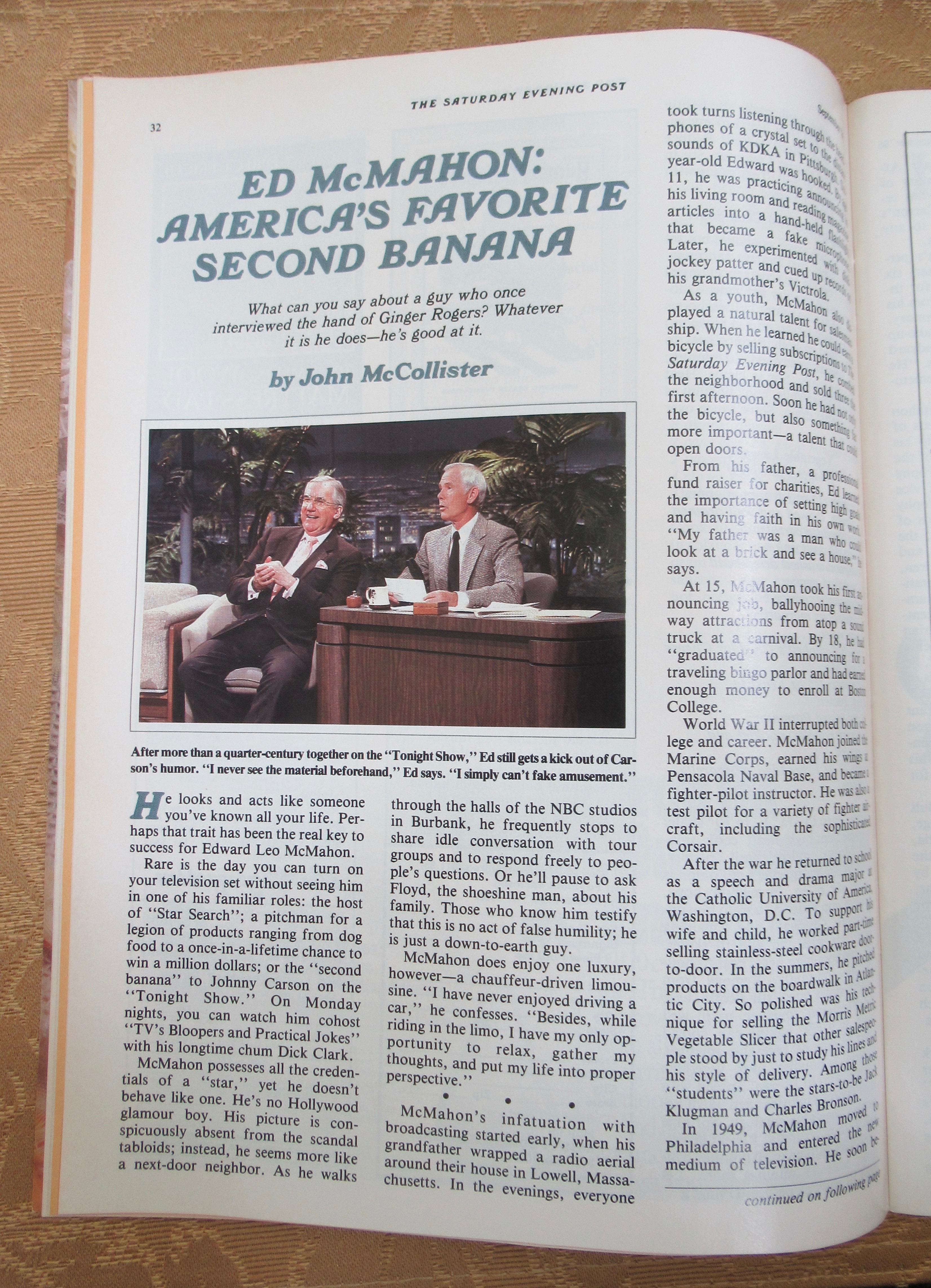 Saturday Evening Post Magazine September 1986