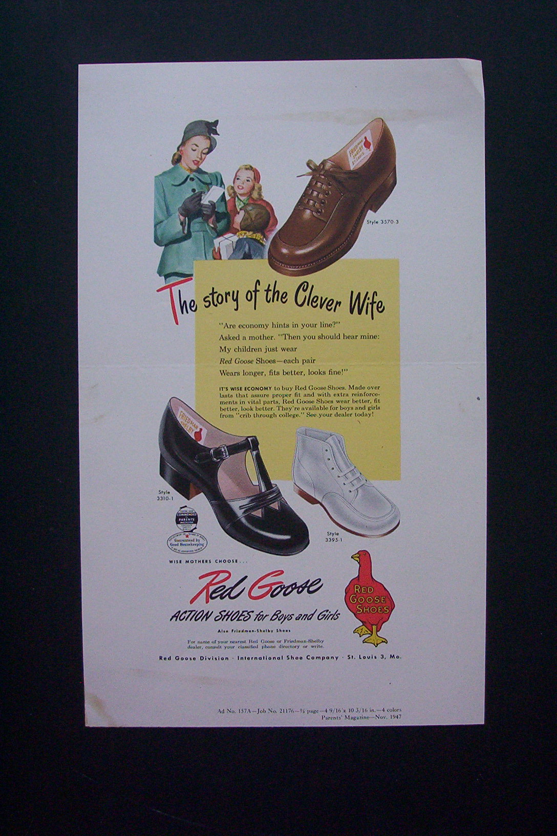 1947 Red Goose Shoes with Mother & Daughter