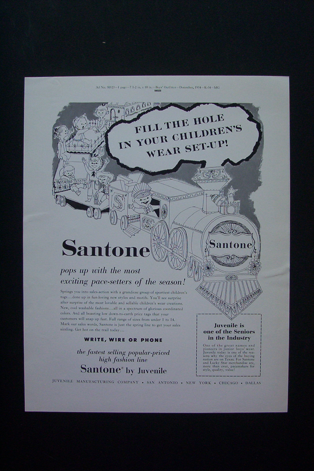 1954 Pantone with Train and Children on Train