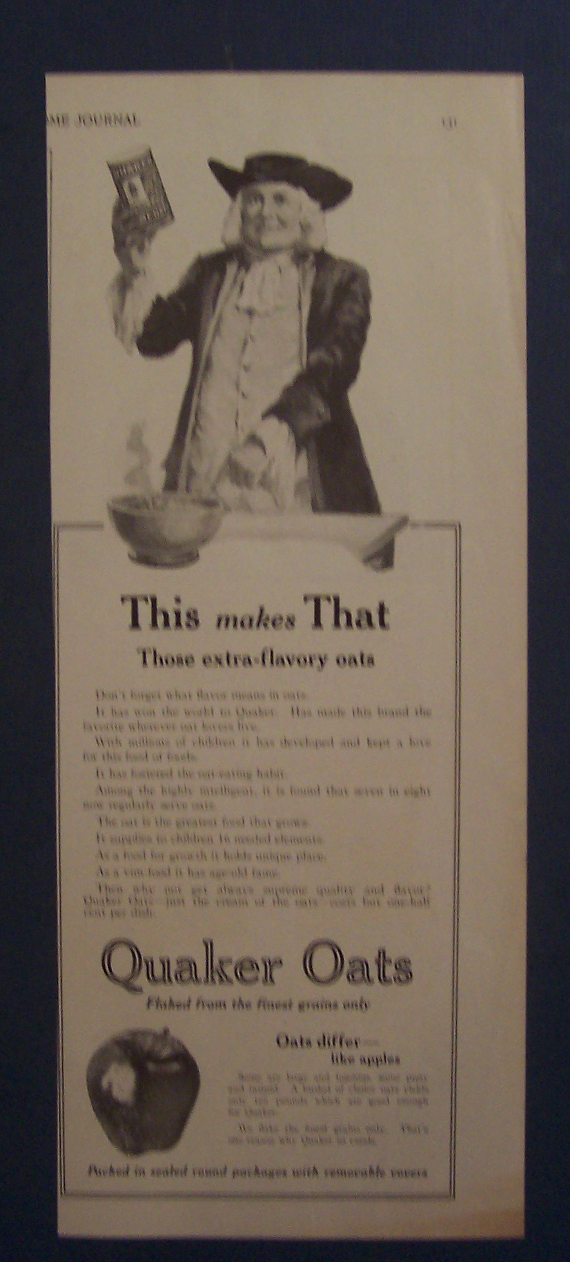 1923 Quaker Oats Cereal