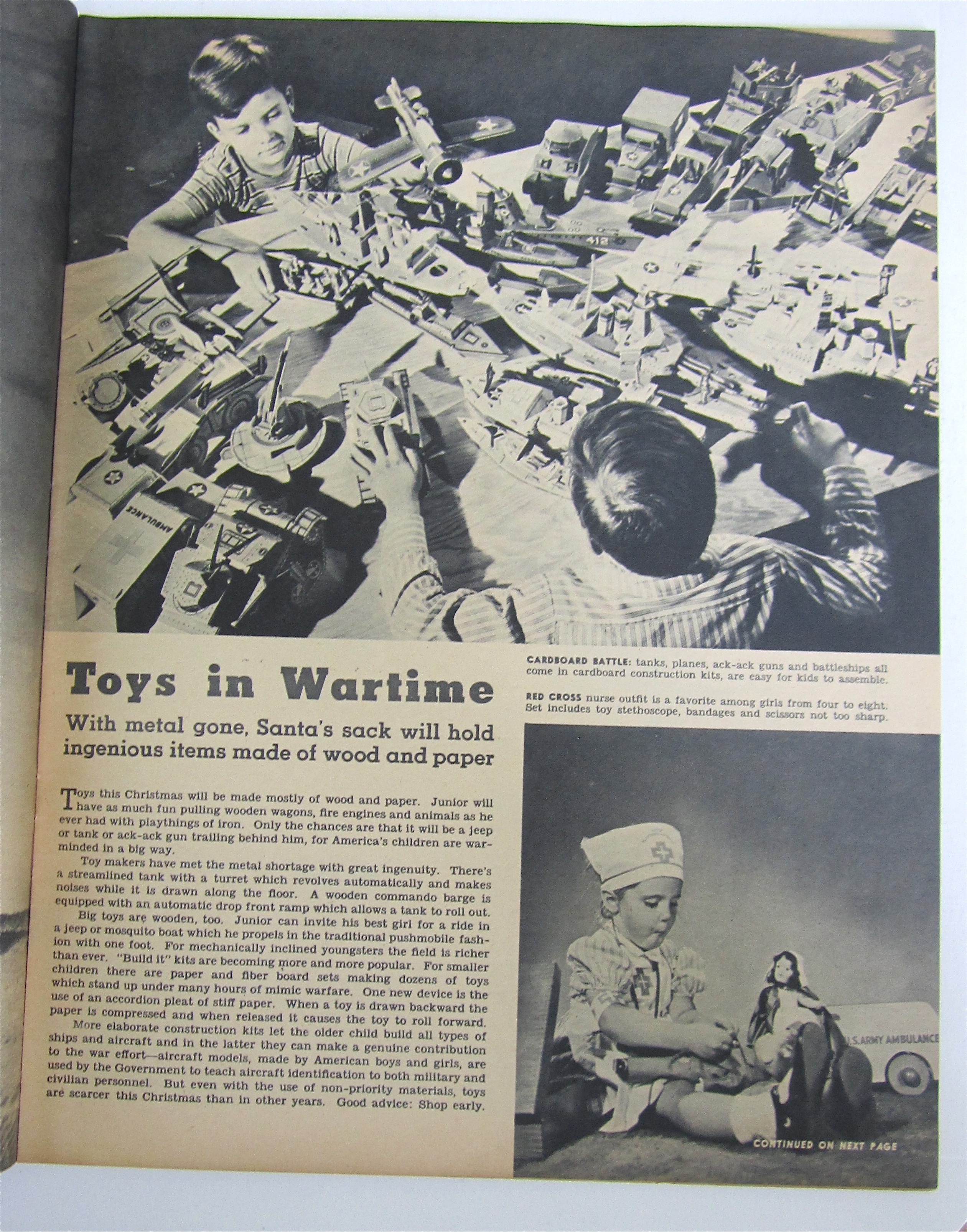 Click Magazine January 1944 Wartime Toys