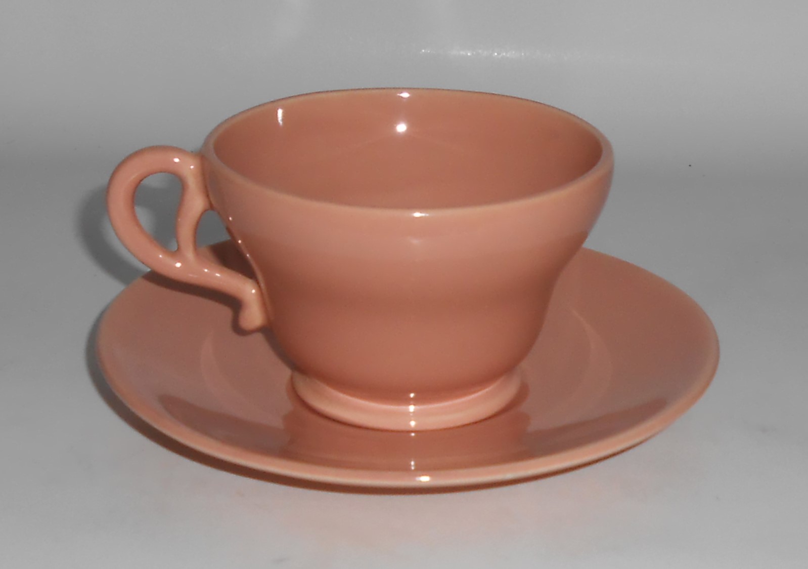 Franciscan Pottery El Patio Gloss Coral Cup & Saucer