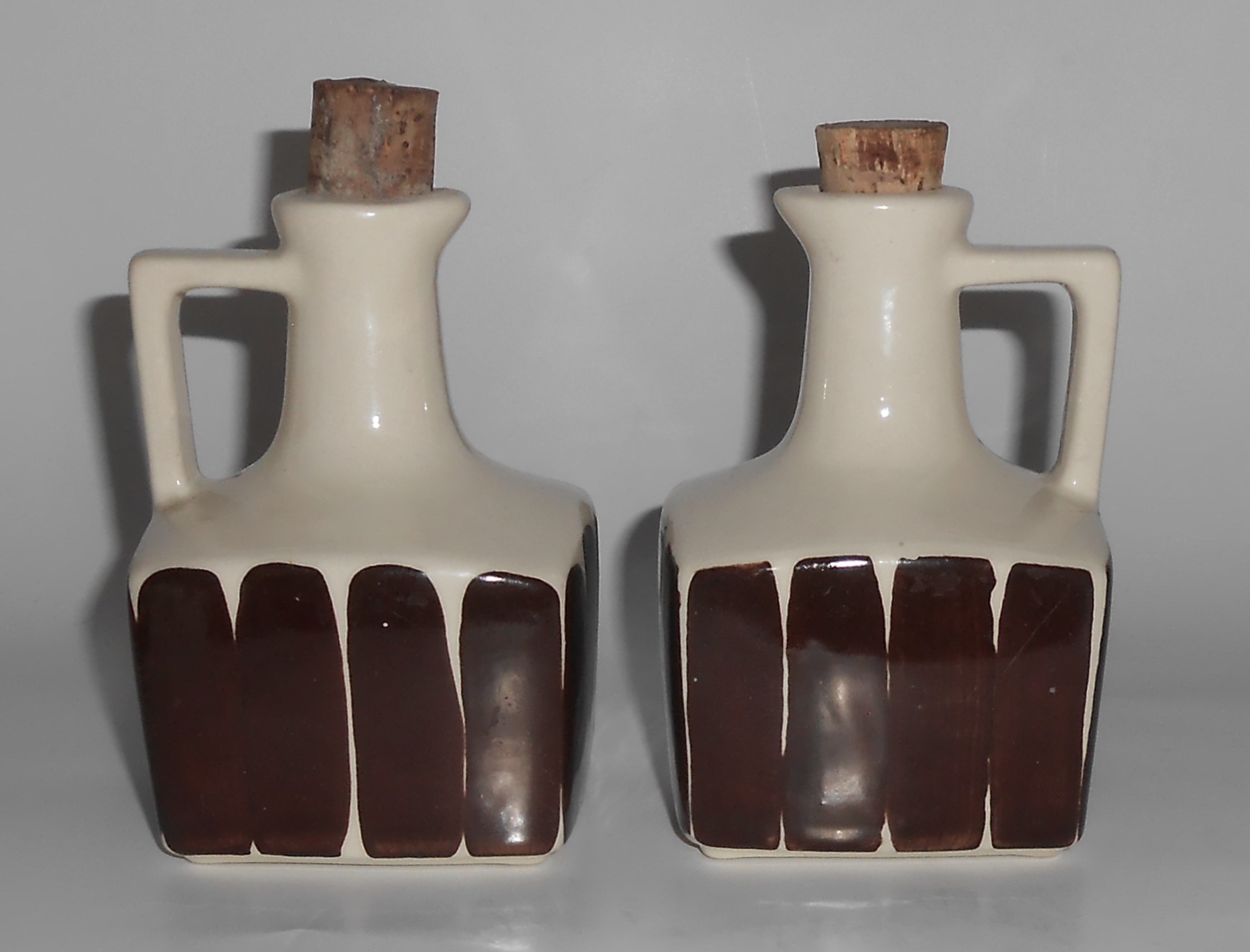 Purinton Pottery Intaglio Vinegar & Oil Cruet Set