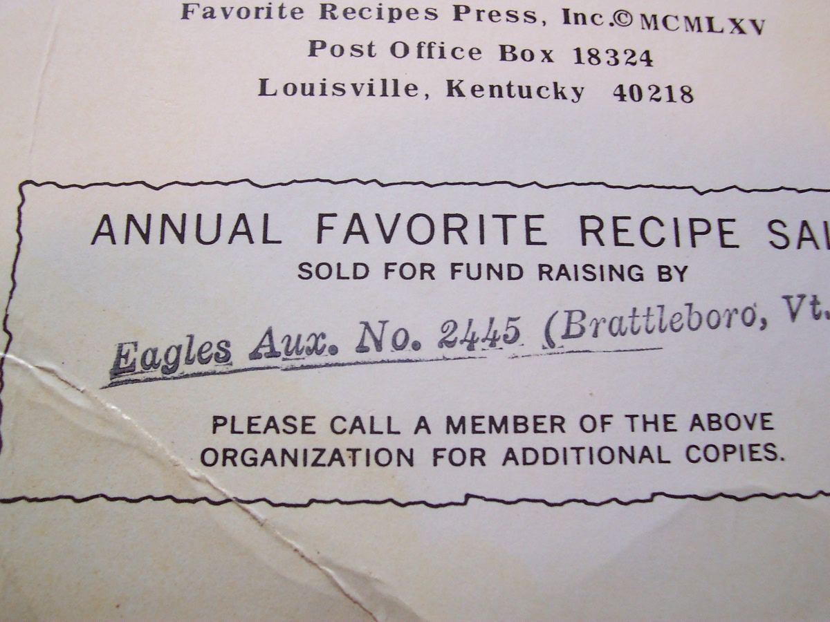 Favorite Recipes of New England 1969