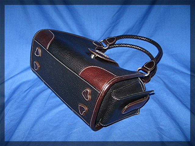Brighton Black Tan Leather Bag
