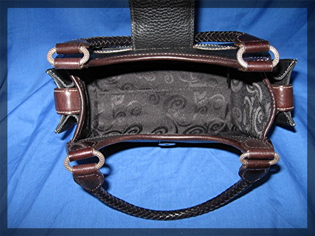 Brighton Black Tan Leather Bag