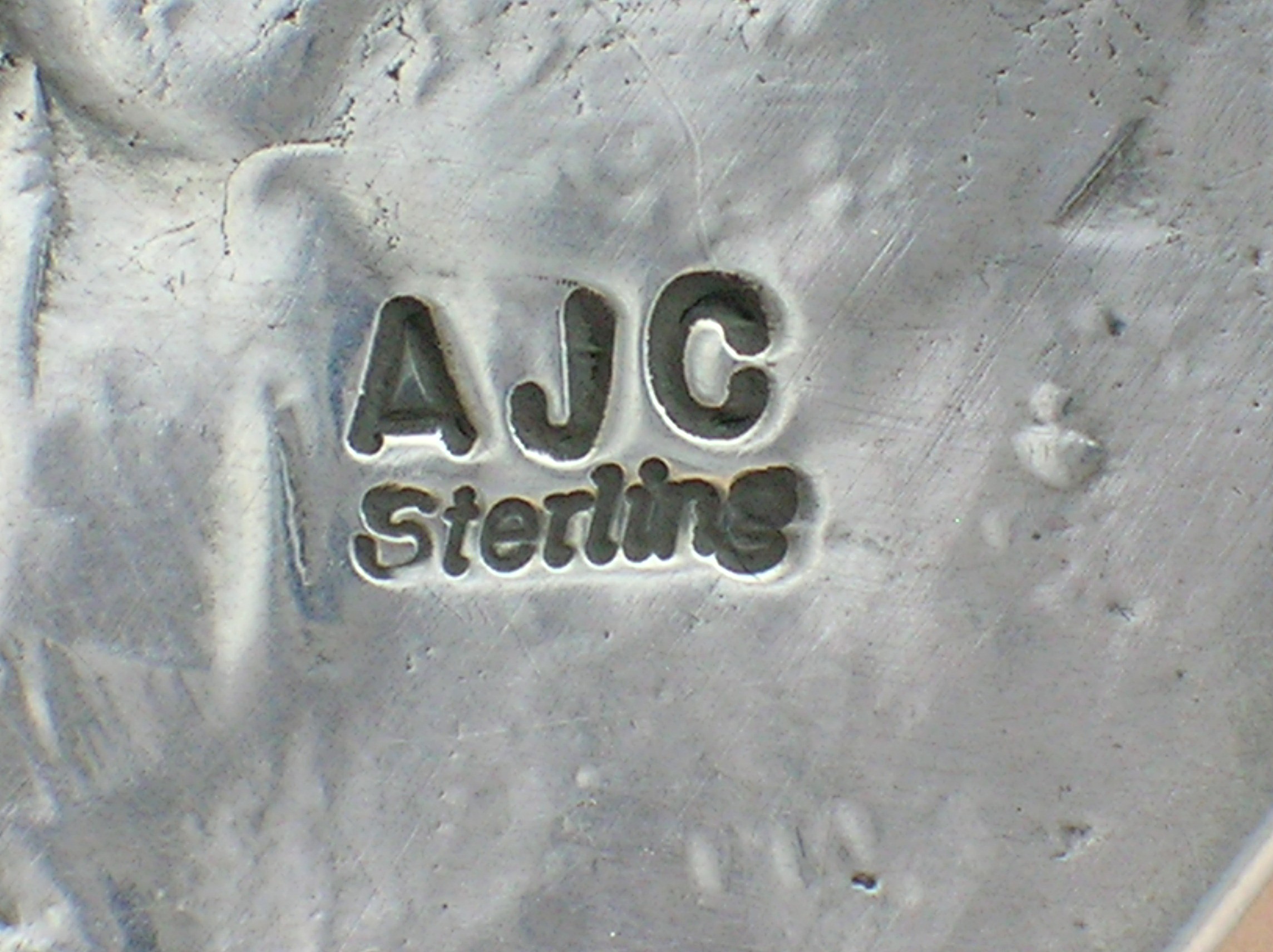 Navajo Heart Pendant Sterling Silver Signed AJD