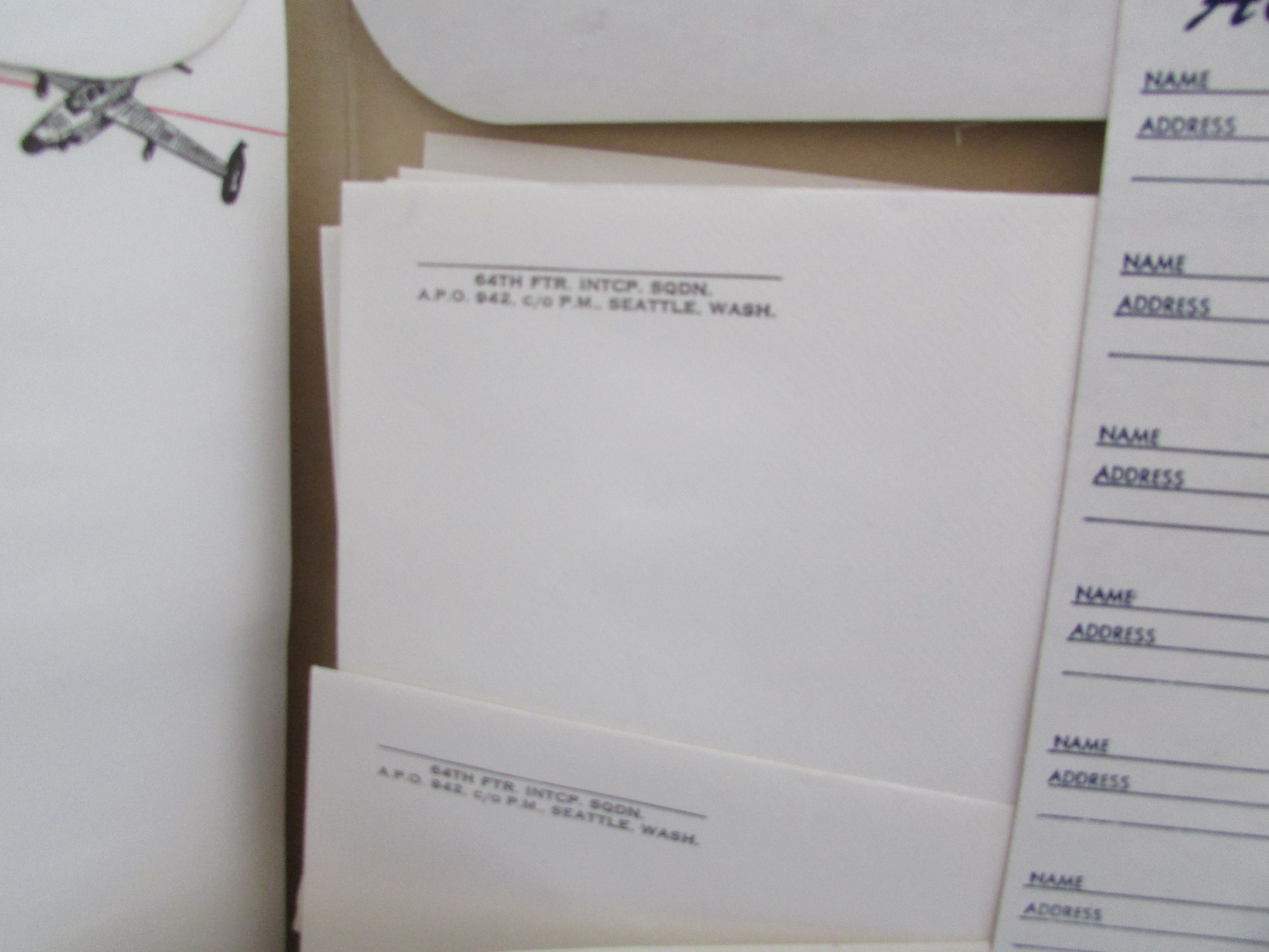 64th Fighter Interceptor Squadron Stationery