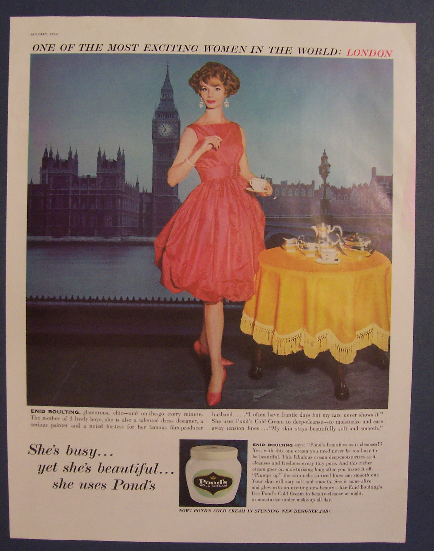 1960  Pond's  Cold  Cream with  Enid  Boulting
