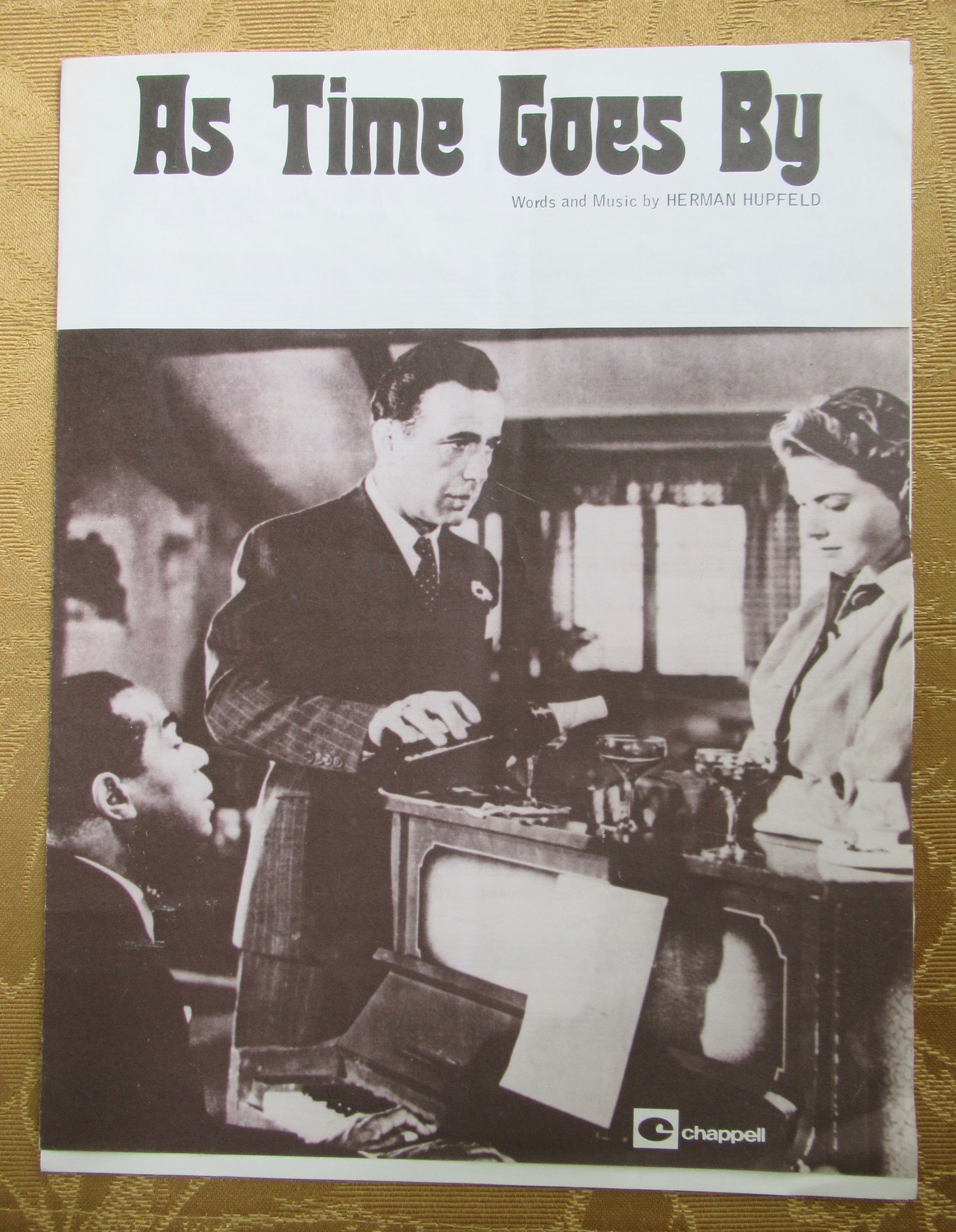 1973 As Time Goes By Sheet Music-Humphrey Bogart Cover
