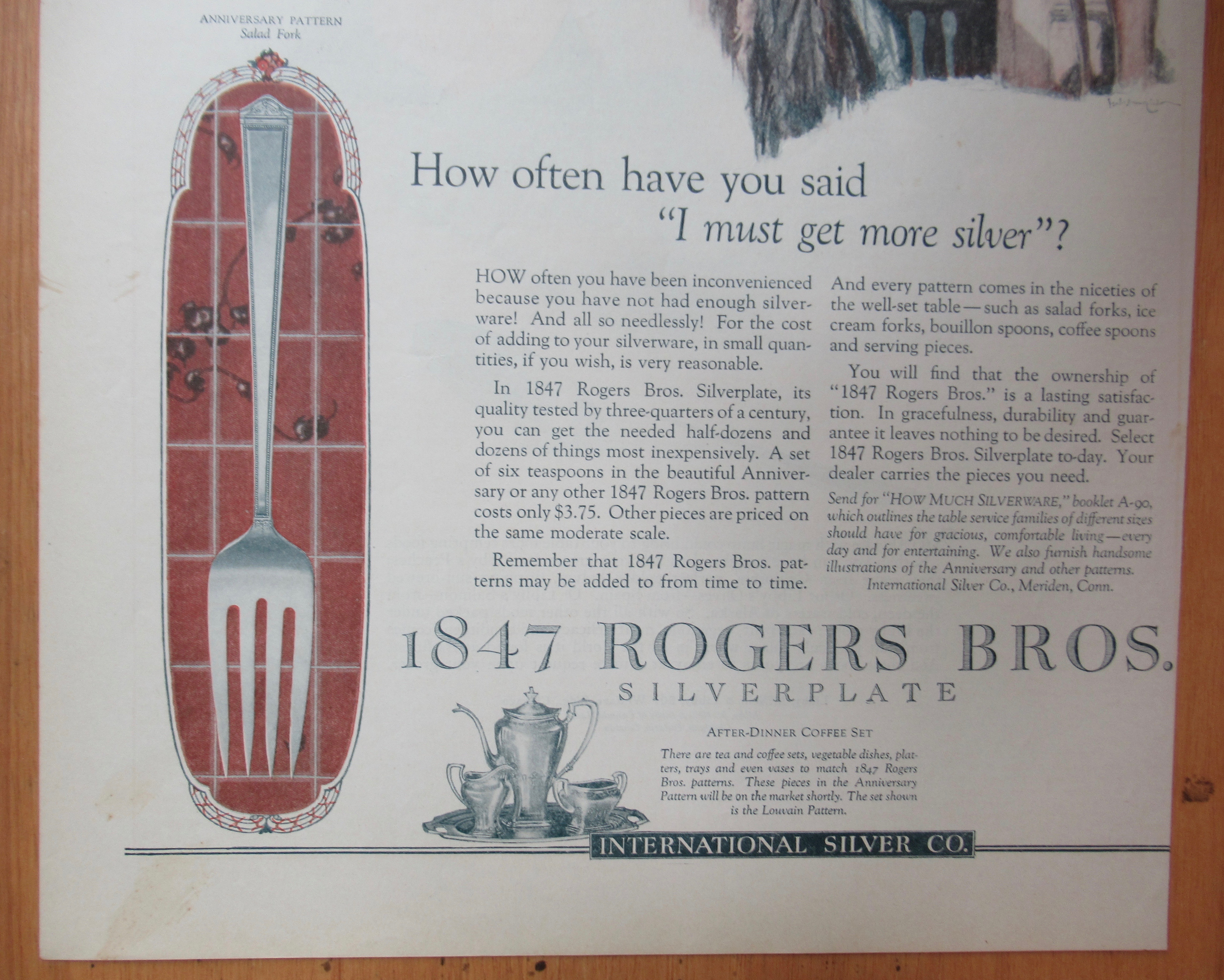 1923 1847 Rogers Bros. Silverware with Lovely Woman