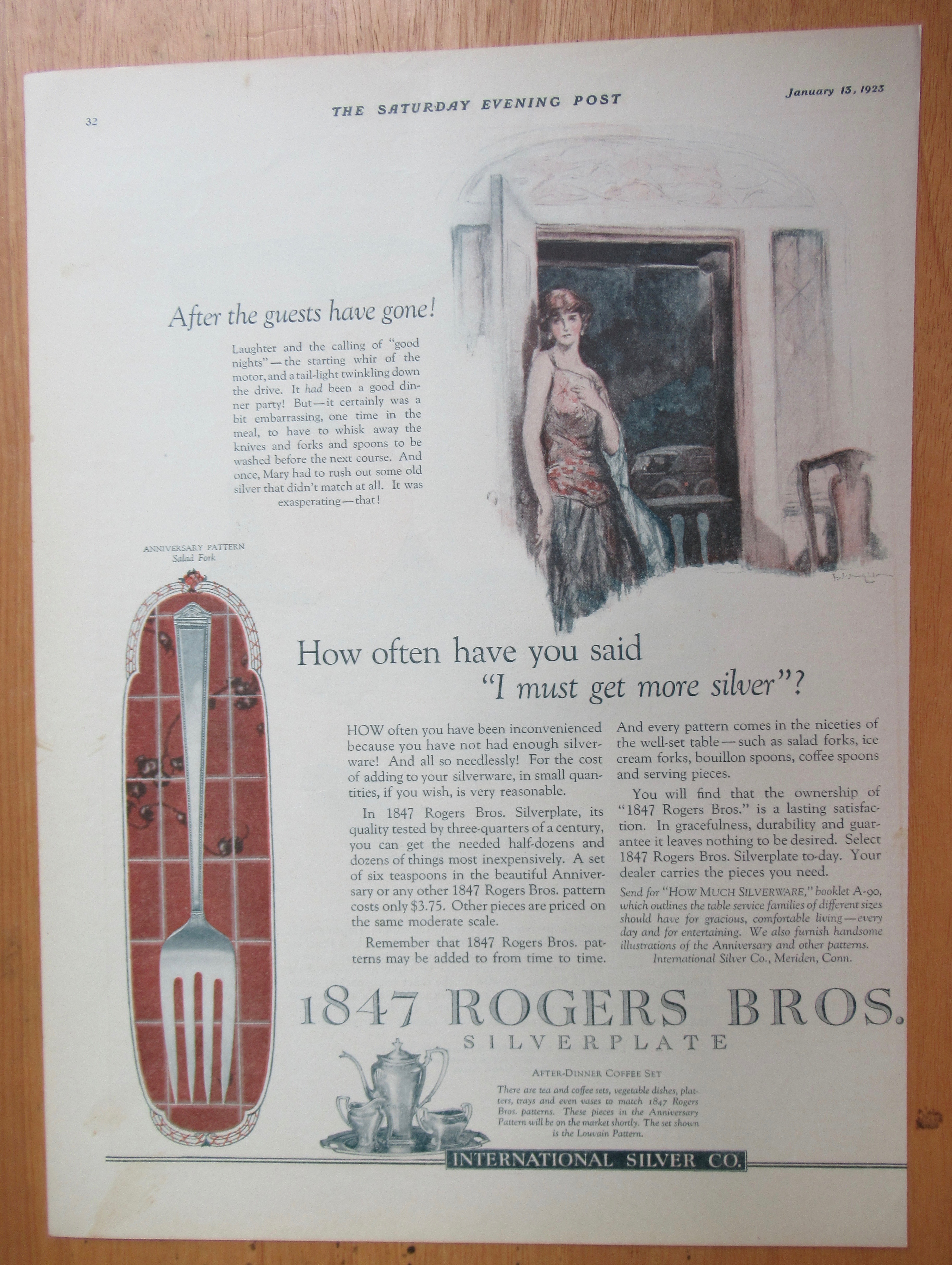 1923 1847 Rogers Bros. Silverware with Lovely Woman
