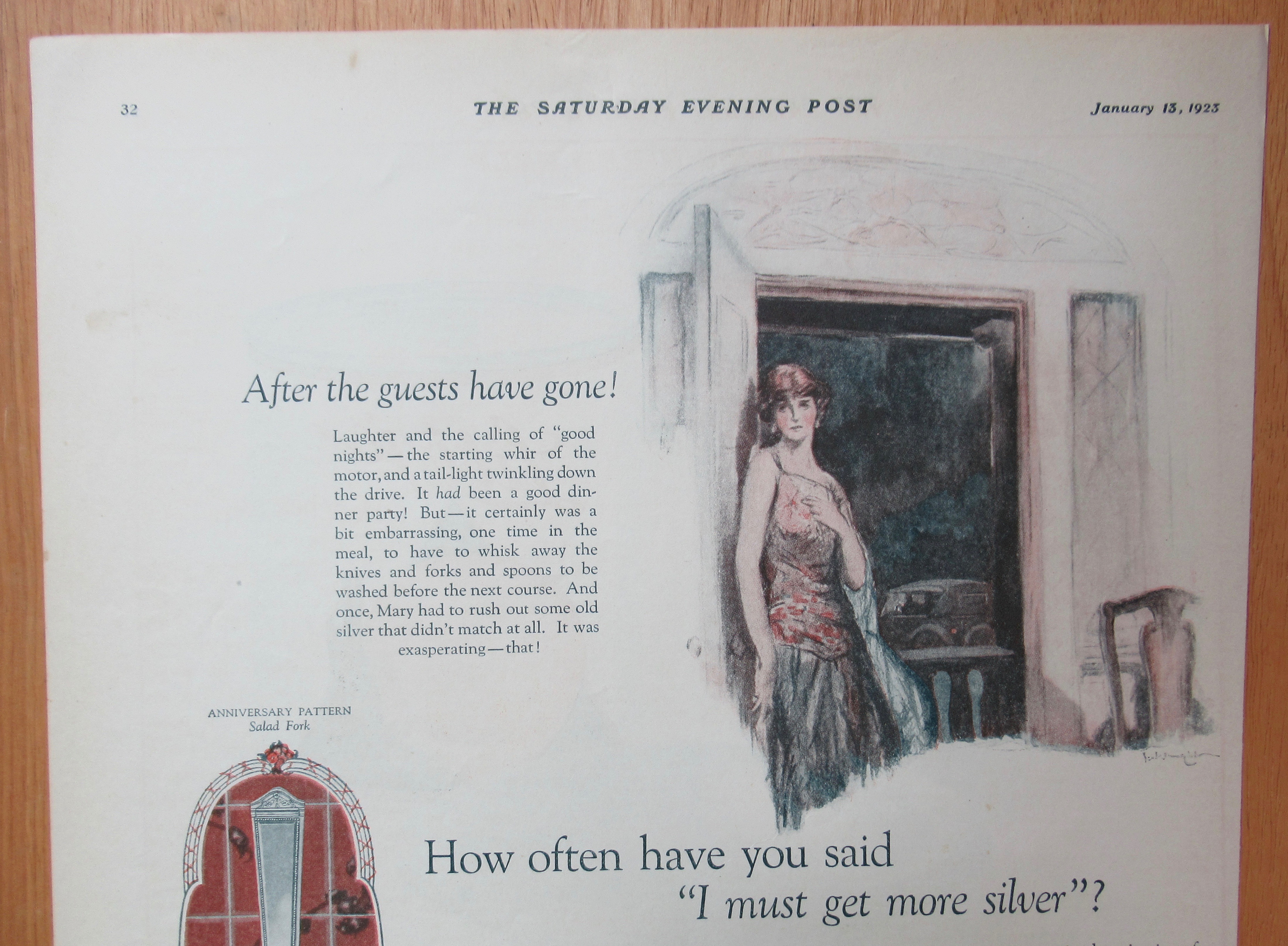 1923 1847 Rogers Bros. Silverware with Lovely Woman