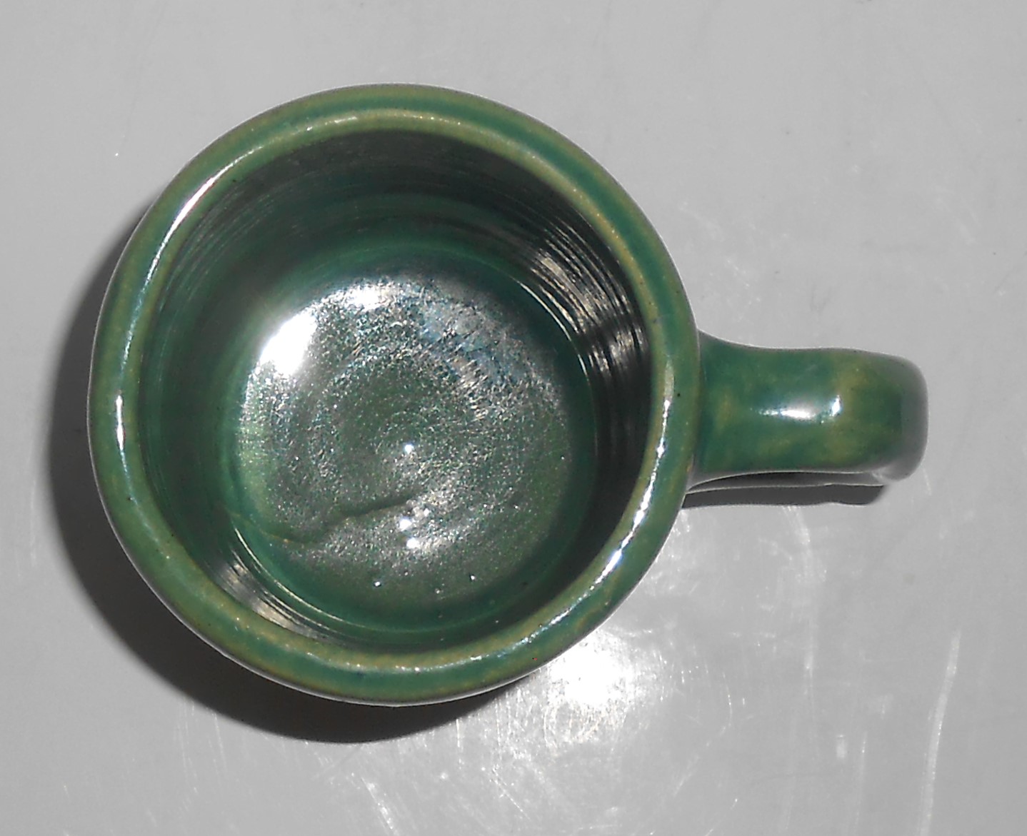 Early McCoy Art Pottery Green Grape Beer Mug
