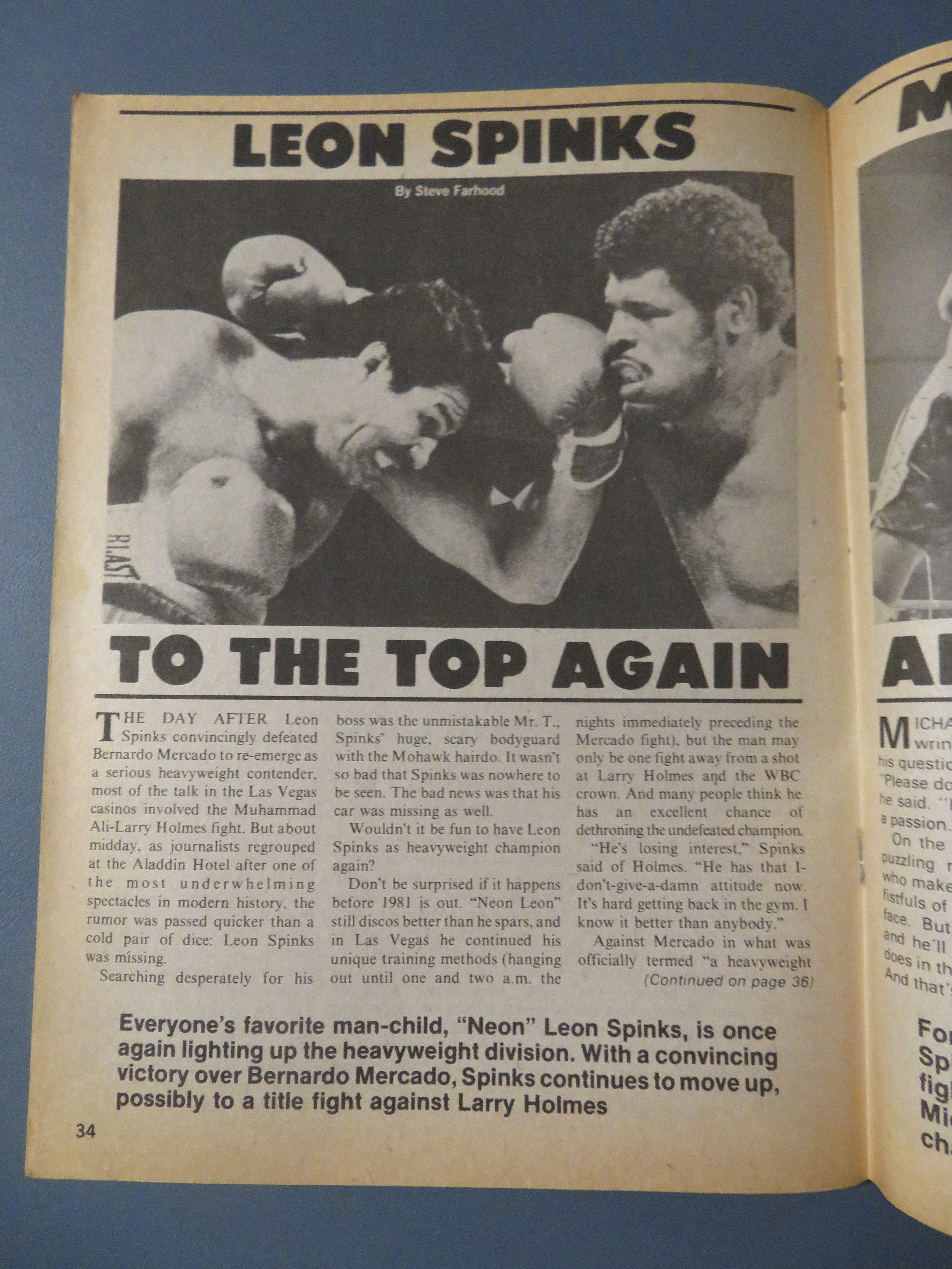 International Boxing Magazine February 1981 Cooney