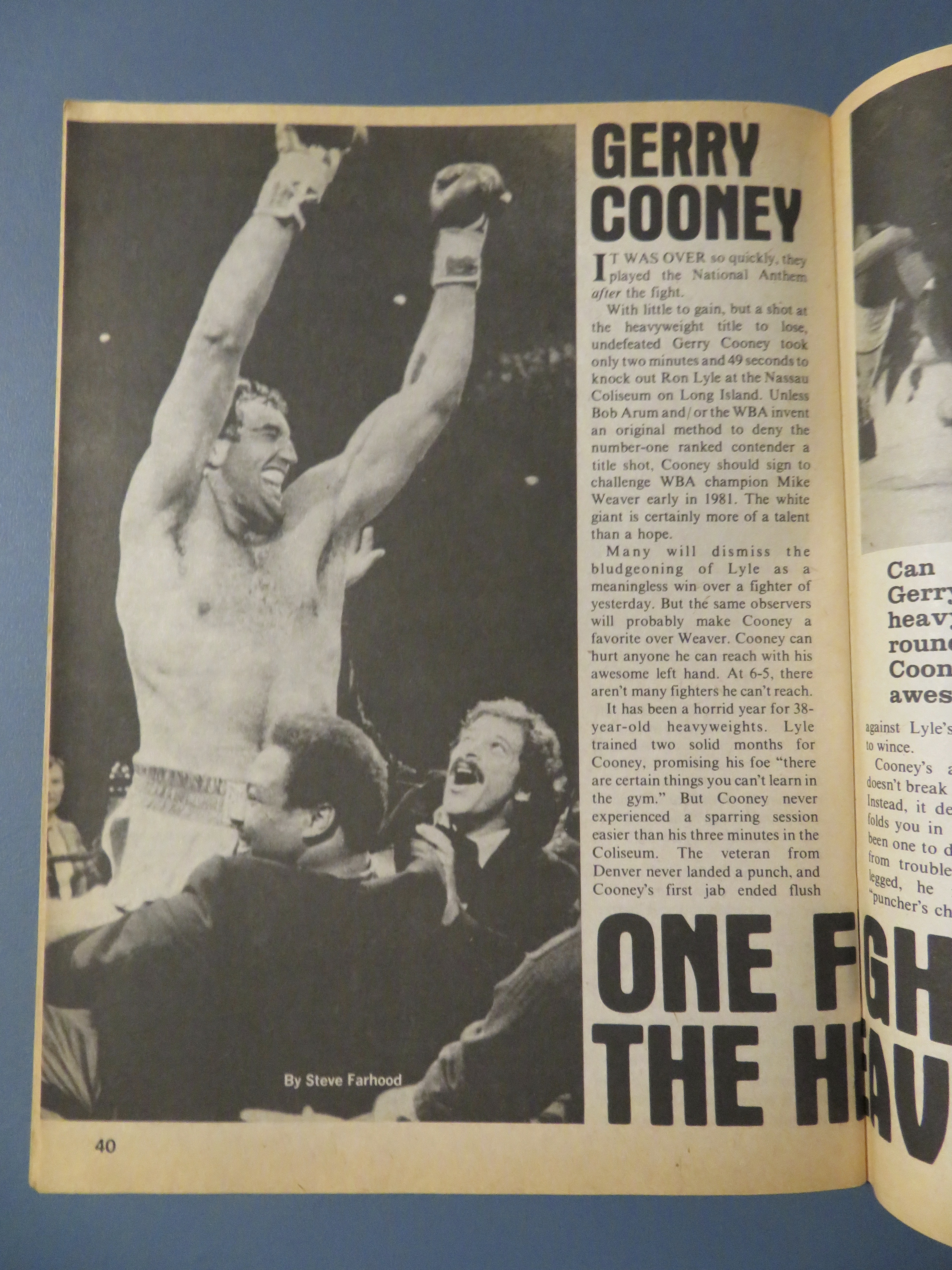 International Boxing Magazine February 1981 Cooney