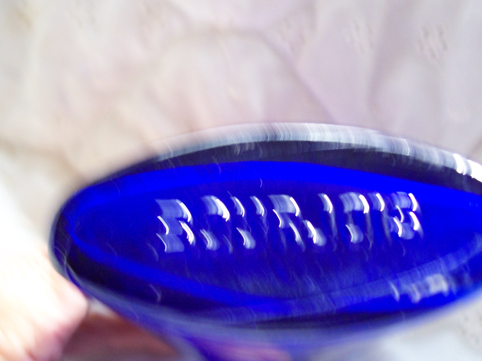 Cobalt Blue Glass Bourjois Evening in Paris Talcum Powder Bottle