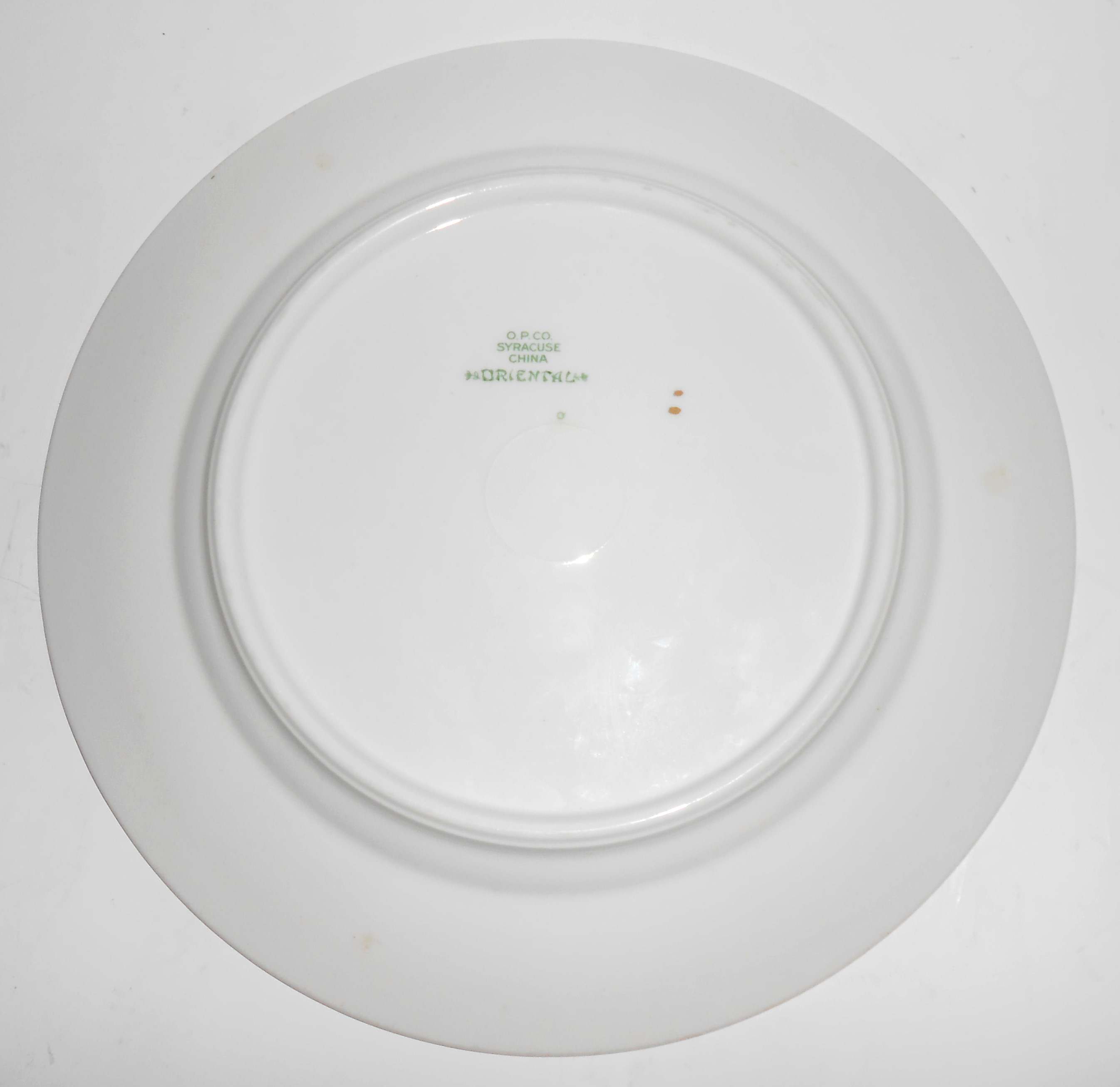 Syracuse China Porcelain Oriental W/Gold Dinner Plate