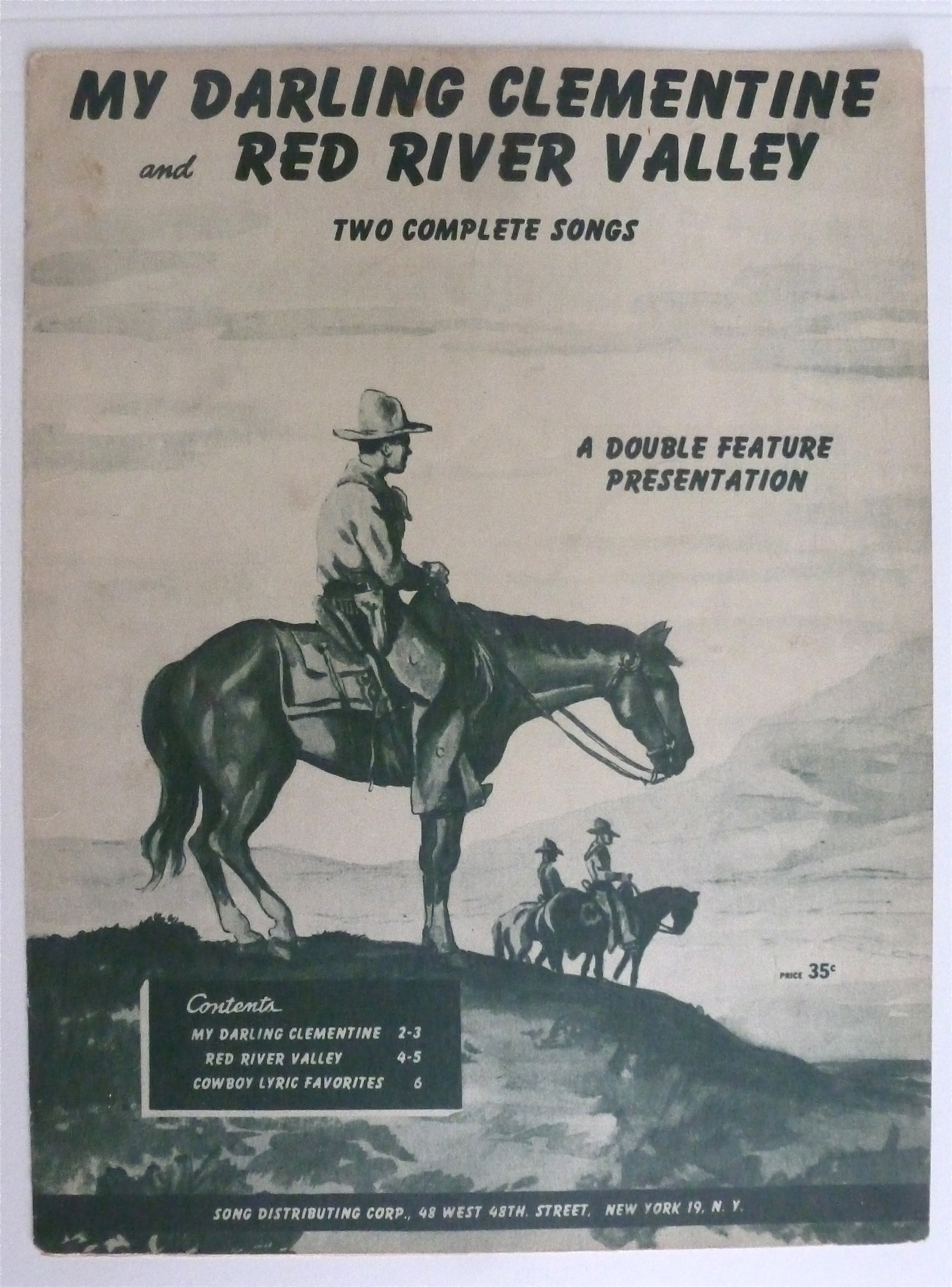 Sheet Music For 1947 My Darling Clementine