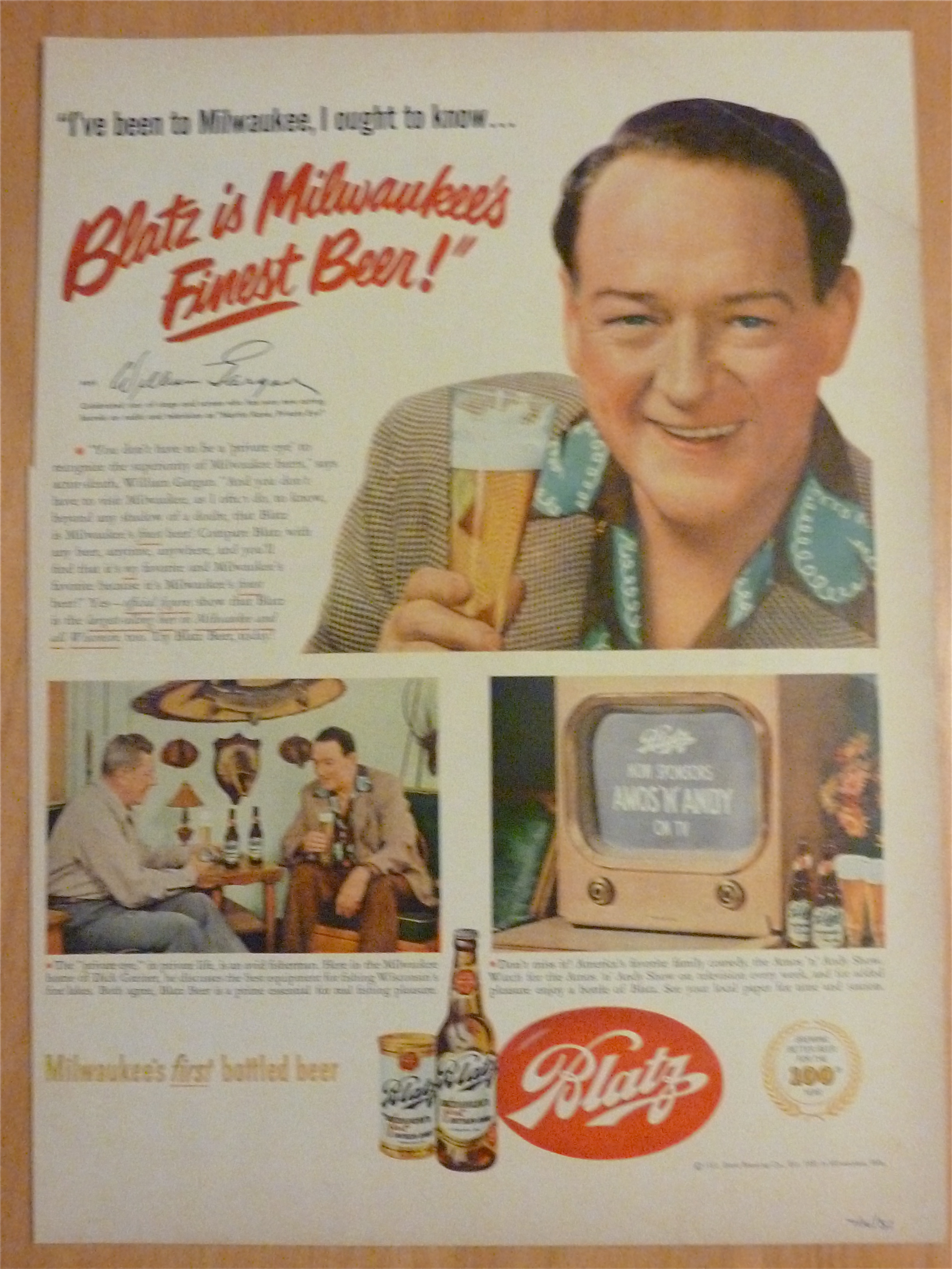 1951 Blatz Beer with William Gargan