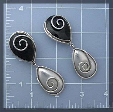 Earrings BRENDA SCHOENFELD Sterling Silver  Mexico 1990
