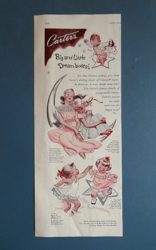 1951 Carter's Underwear With Big & Little Dream Boats