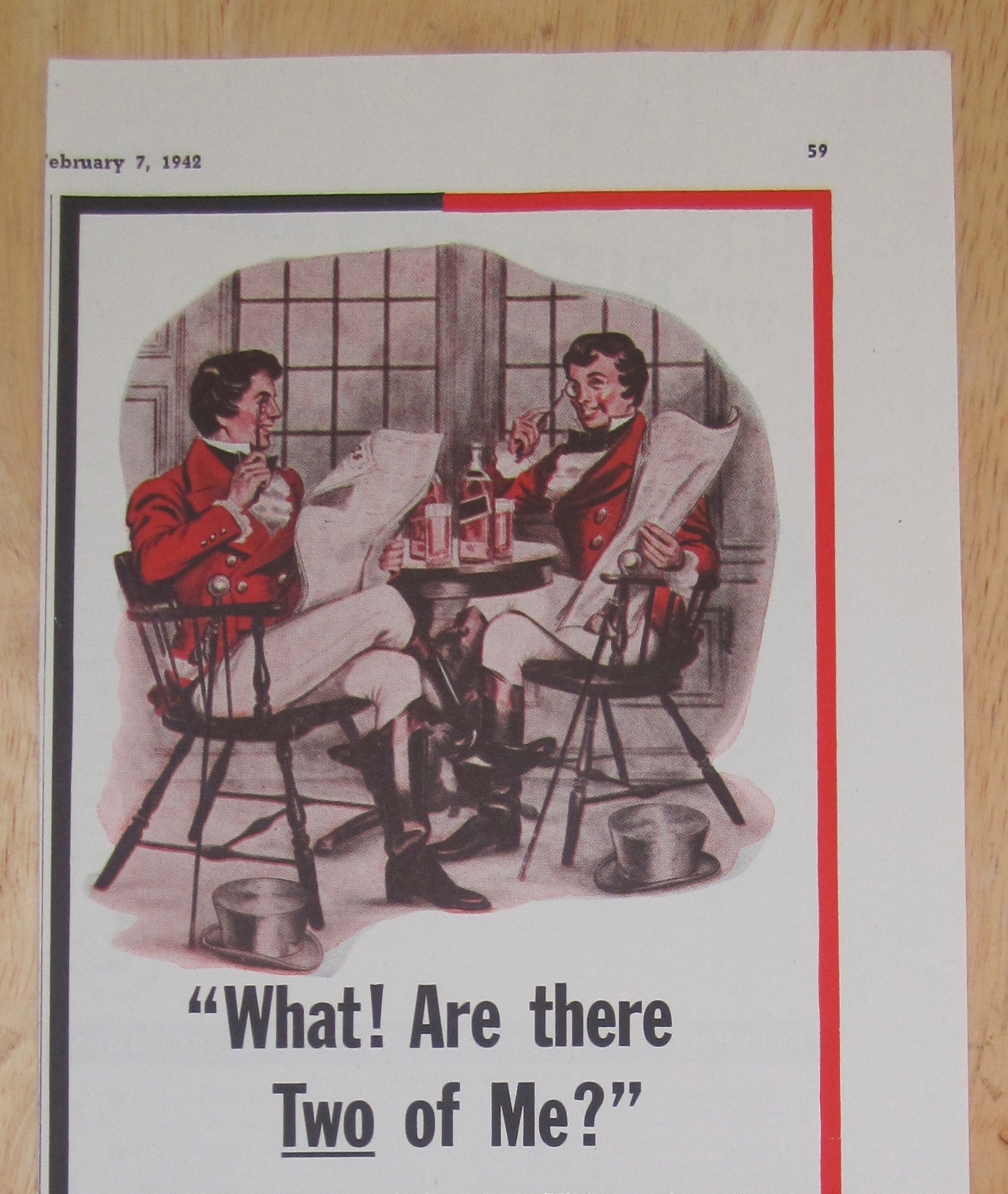 1942 Johnnie Walker Red Label Whiskey w/ Johnnie Walker