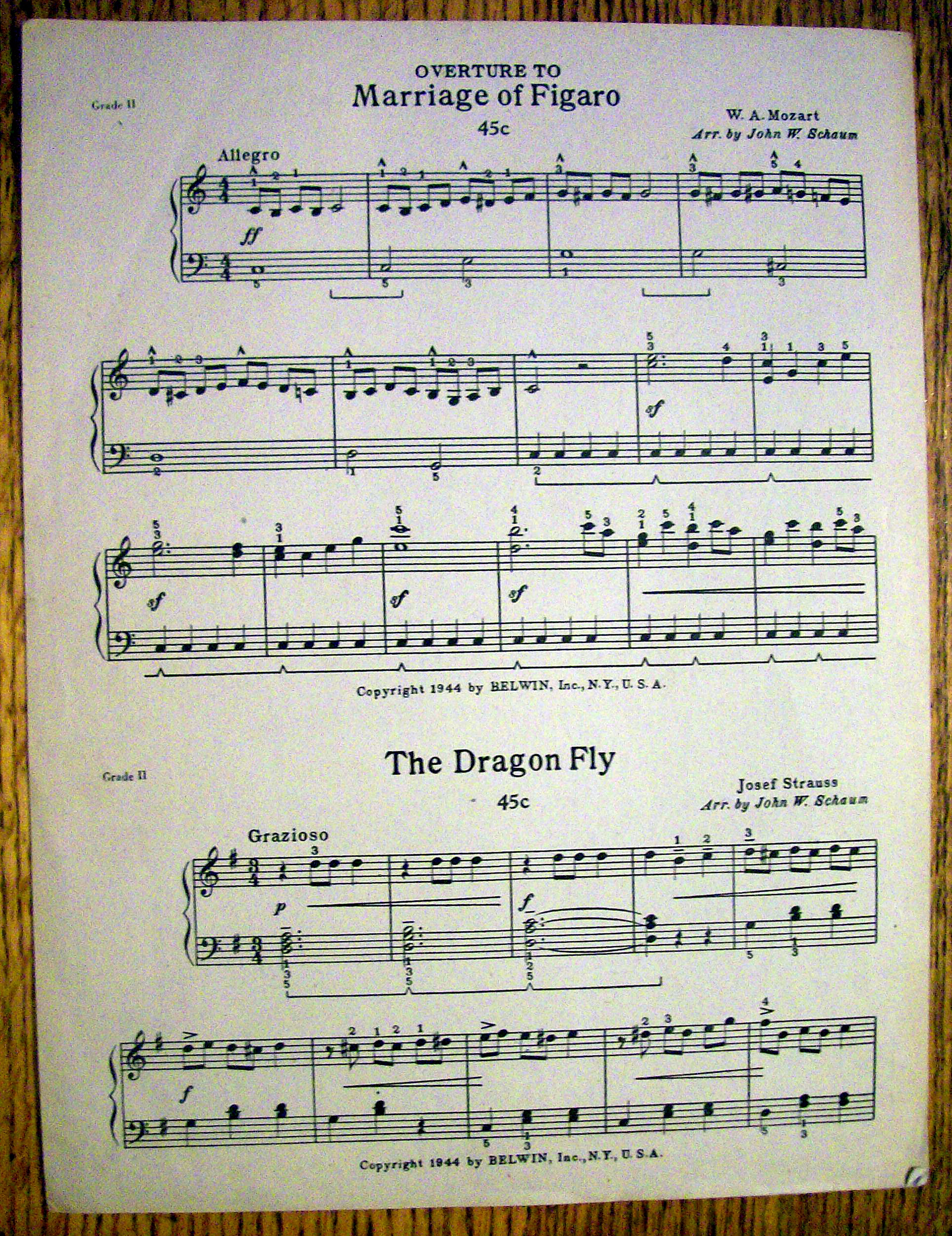 Sheet Music For 1945 They're Off By Fucik & Schaum